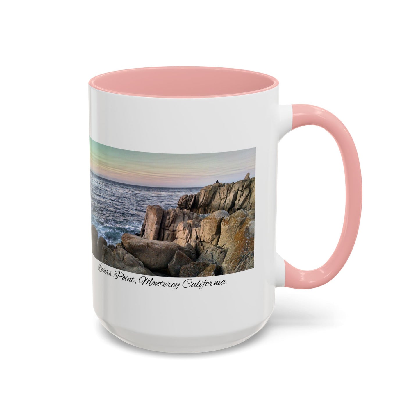 11oz/15oz Ocean View Travelers Coffee Mug Lovers Point, Monterey California San Francisco Bay Area Keepsake