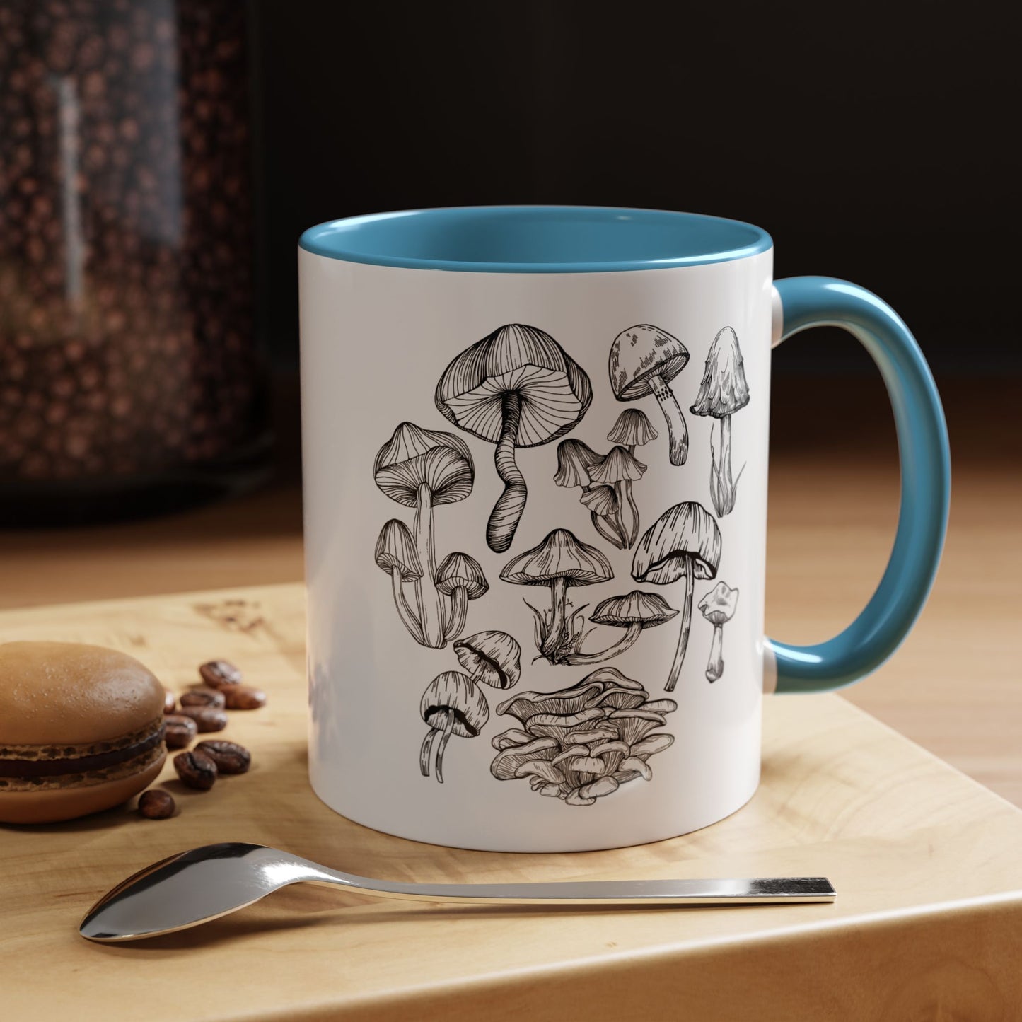 11oz/15oz Mushroom Lover Fungi Print Toadstool Coffee Mug