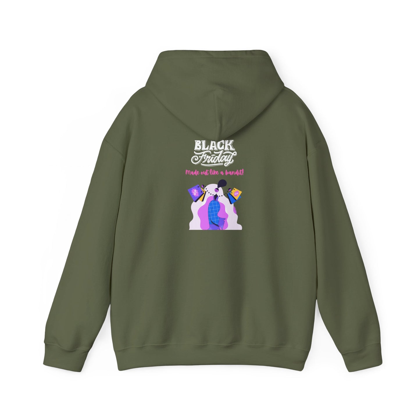 Unisex Black Friday Christmas Shopping Hooded Sweatshirt