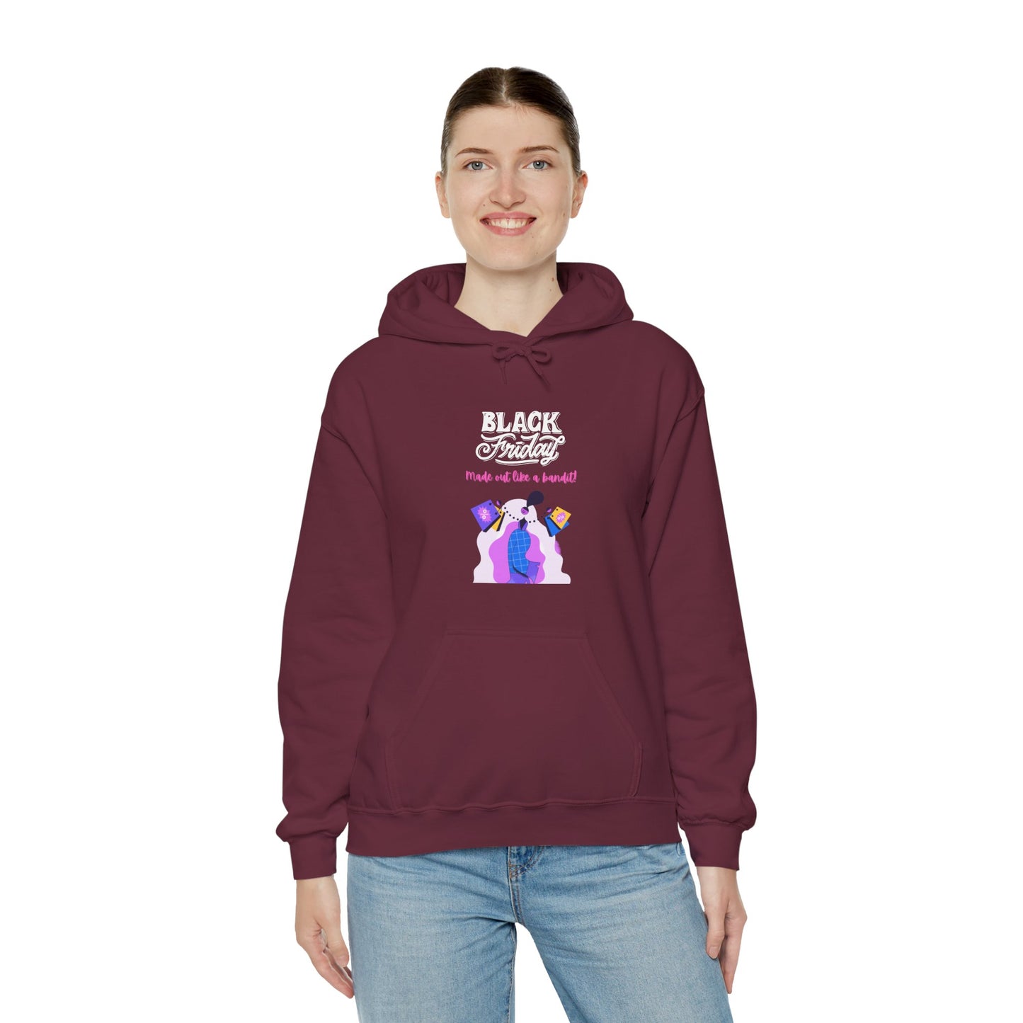 Unisex Black Friday Christmas Shopping Hooded Sweatshirt