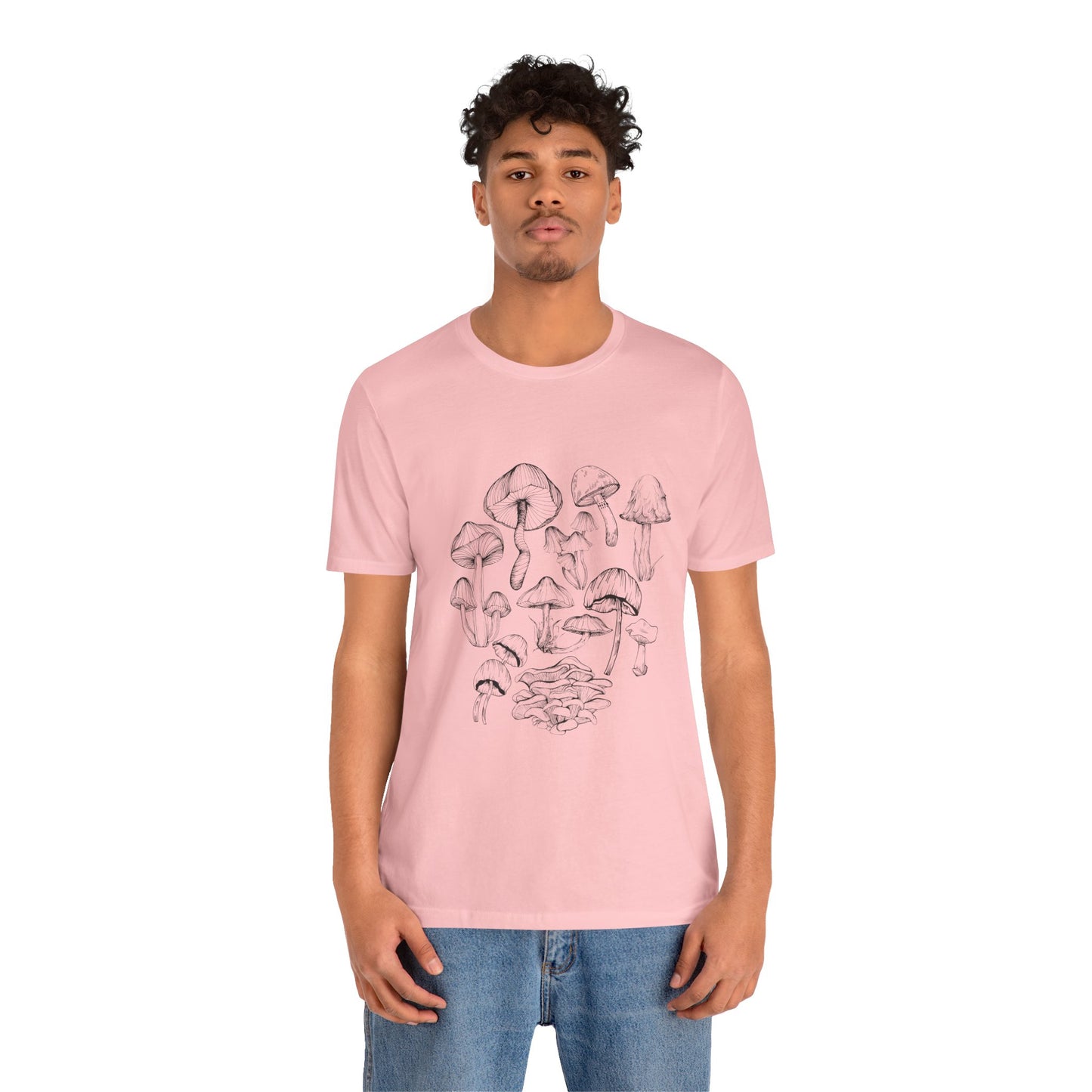 Unisex Mushroom Lover Fungi Print Toadstool T-Shirt