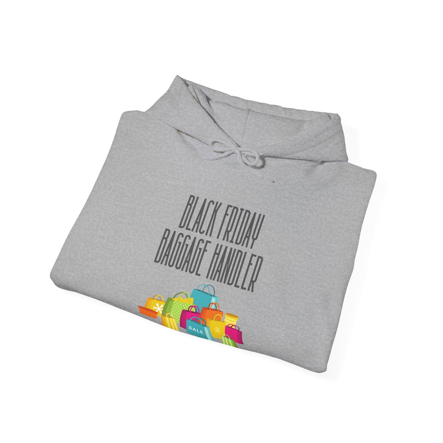 Unisex Heavy Blend™ Black Friday Christmas Sales Baggage Handler Shopping Sales Hooded Sweatshirt