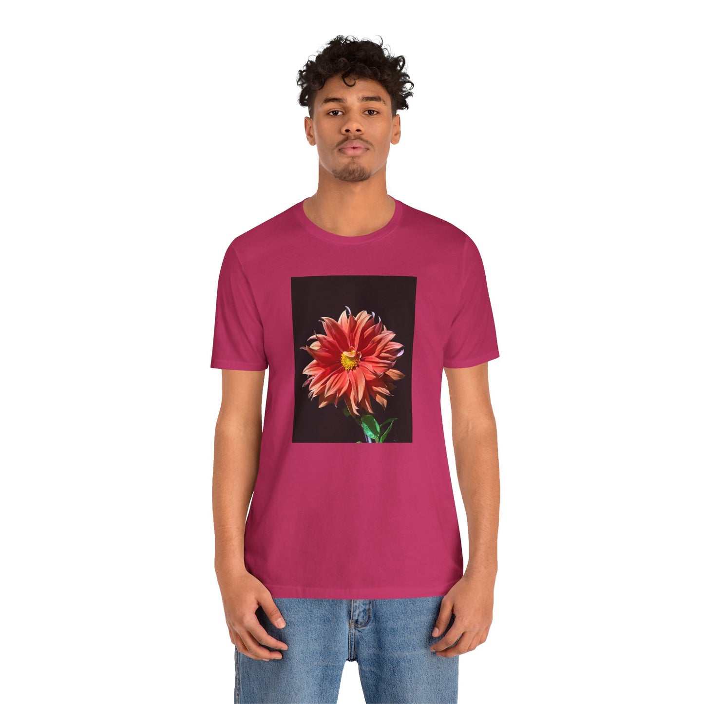 Unisex Jersey Short Sleeve Dahlia Flower T-Shirt