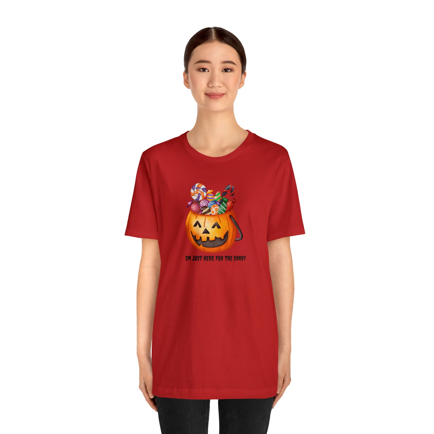 Unisex Im Just Here For The Candy Pumpkin T-Shirt