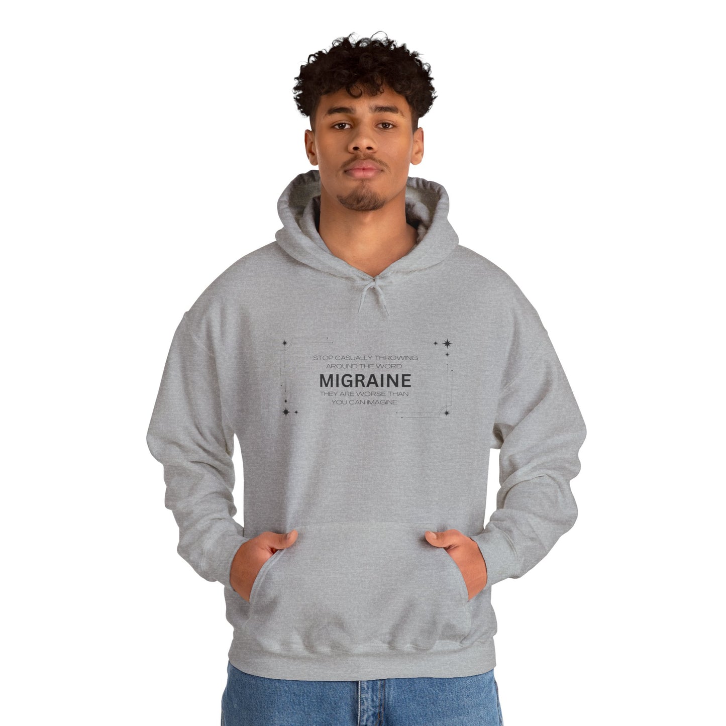 Unisex Migraine Day Invisible Illness Warrior Hooded Sweatshirt