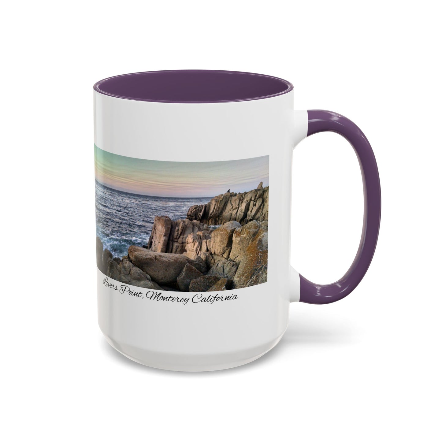 11oz/15oz Ocean View Travelers Coffee Mug Lovers Point, Monterey California San Francisco Bay Area Keepsake
