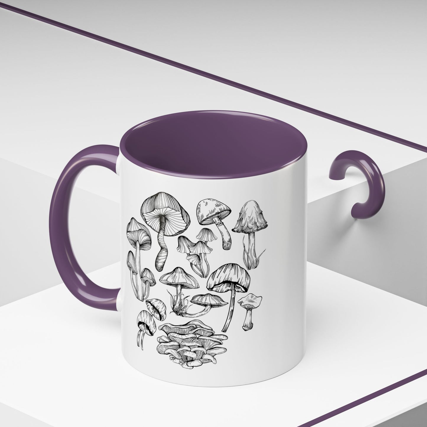 11oz/15oz Mushroom Lover Fungi Print Toadstool Coffee Mug
