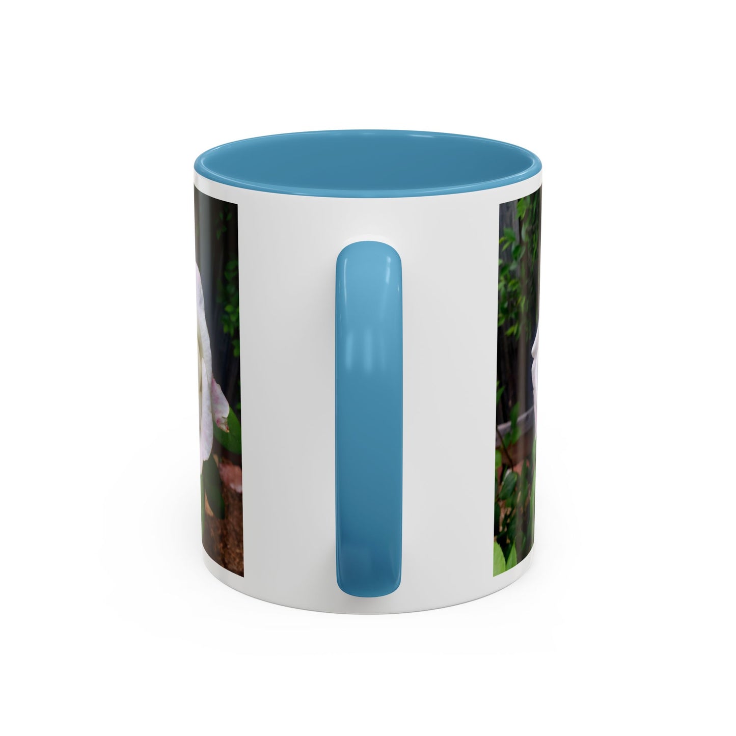 11oz/15oz Garden Themed White Sugar Moon Hybrid Tea Roses Coffee Mug