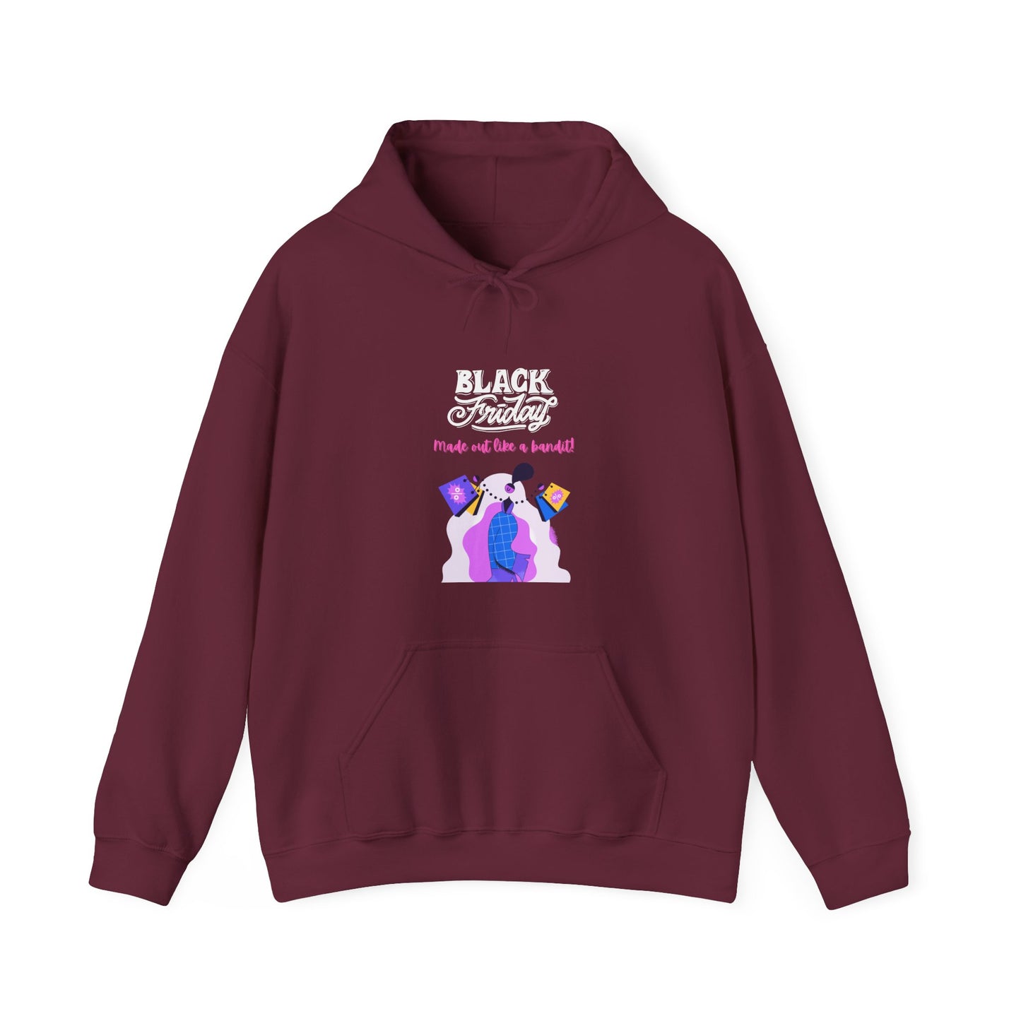 Unisex Black Friday Christmas Shopping Hooded Sweatshirt