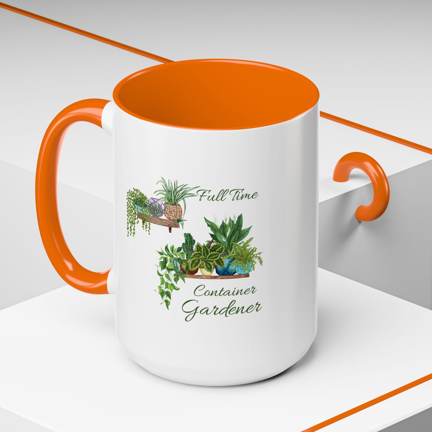 11oz/15oz Garden Themed Full Time Container Gardener Plant Parent Coffee Mug