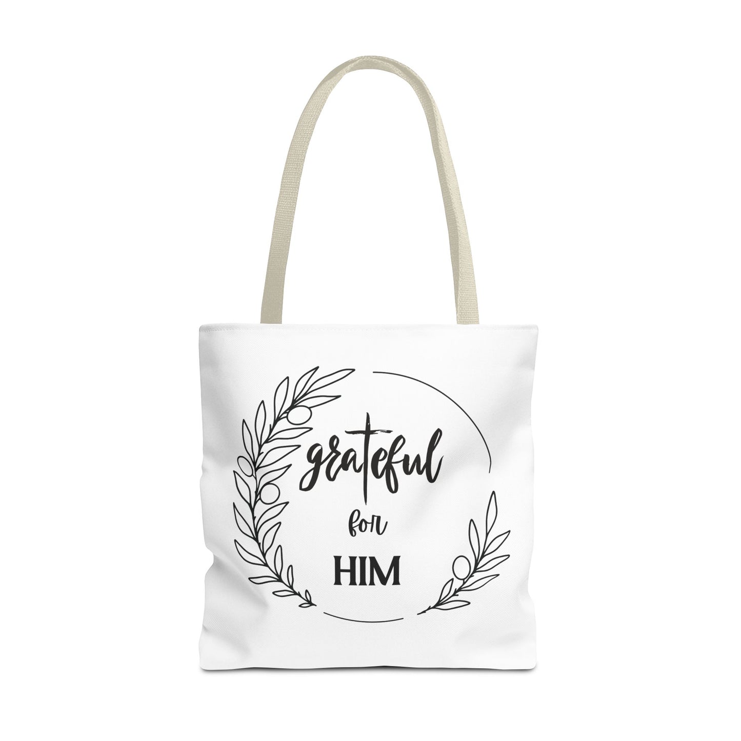 Unisex graTeful For Him Round Motif Tote Bag