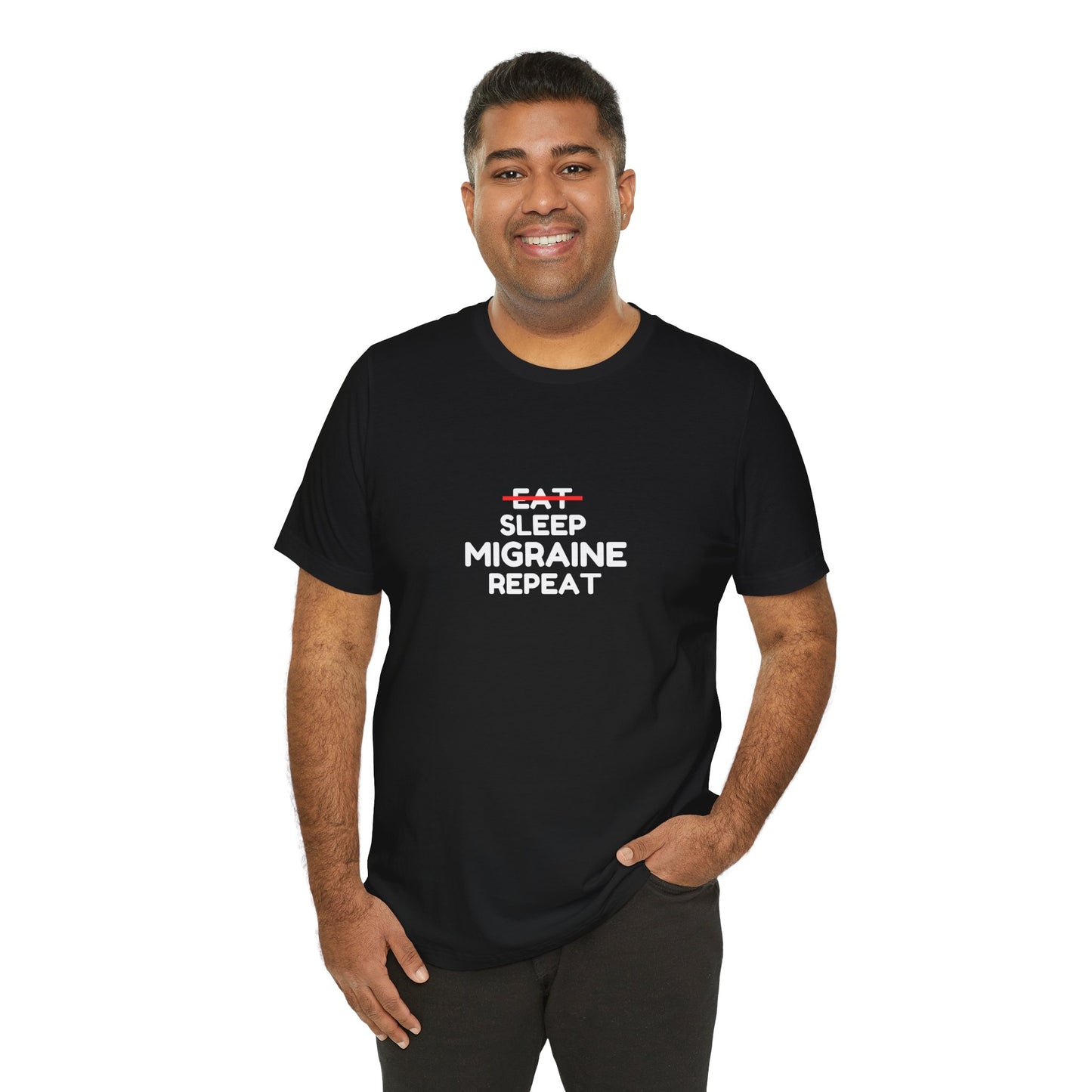 Unisex Migraine Day Invisible Illness Warrior Eat Sleep Migraine Repeat Tshirt
