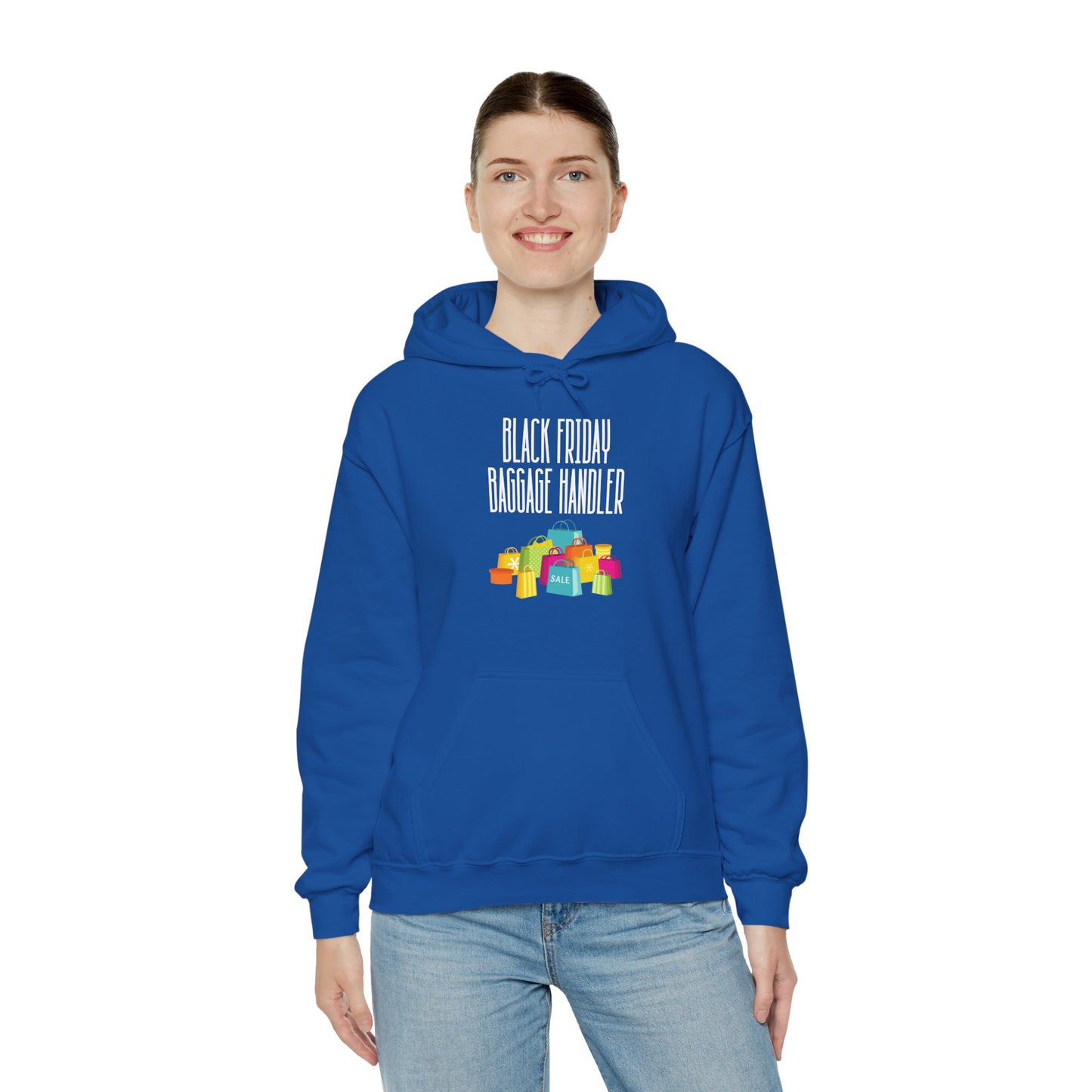 Unisex Heavy Blend™ Black Friday Christmas Sales Baggage Handler Shopping Sales Hooded Sweatshirt