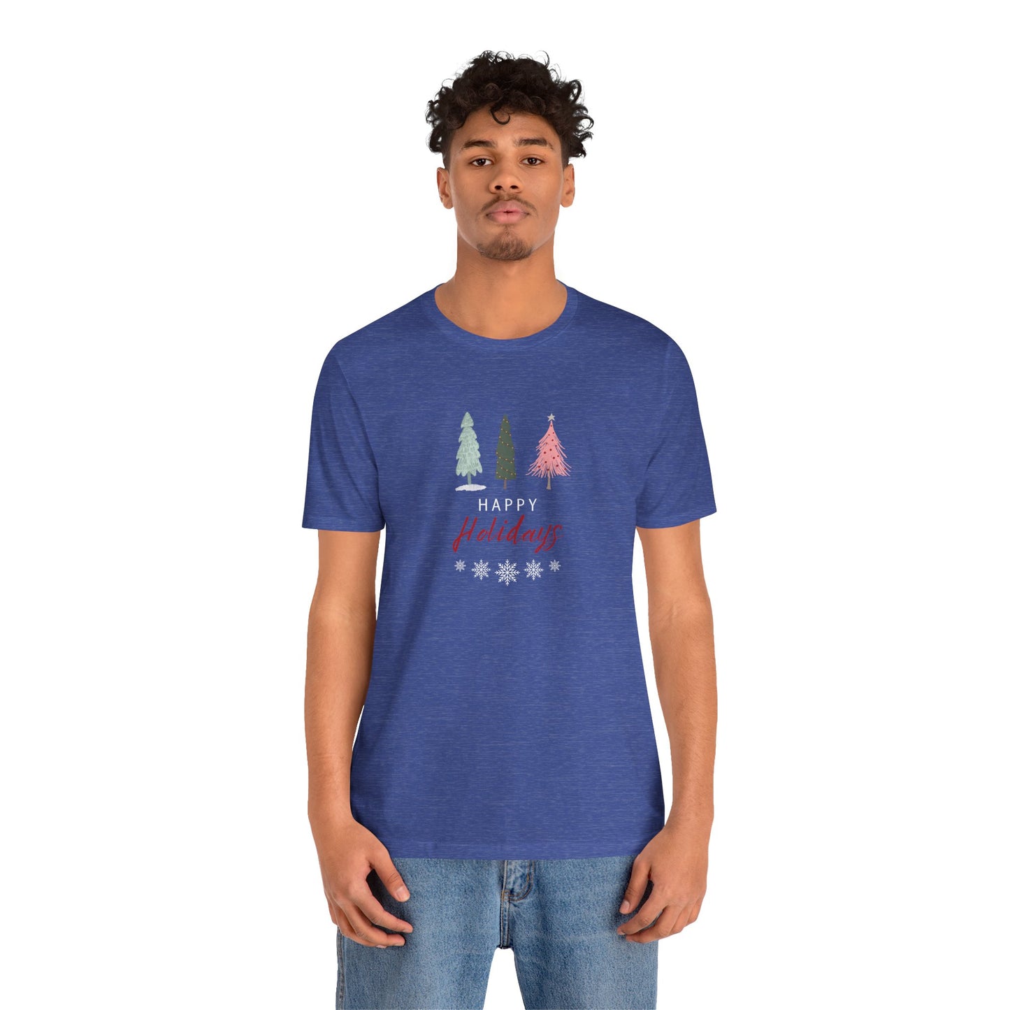 Unisex Jersey Short Sleeve Happy Holidays Seasons Greetings Fall T-Shirt