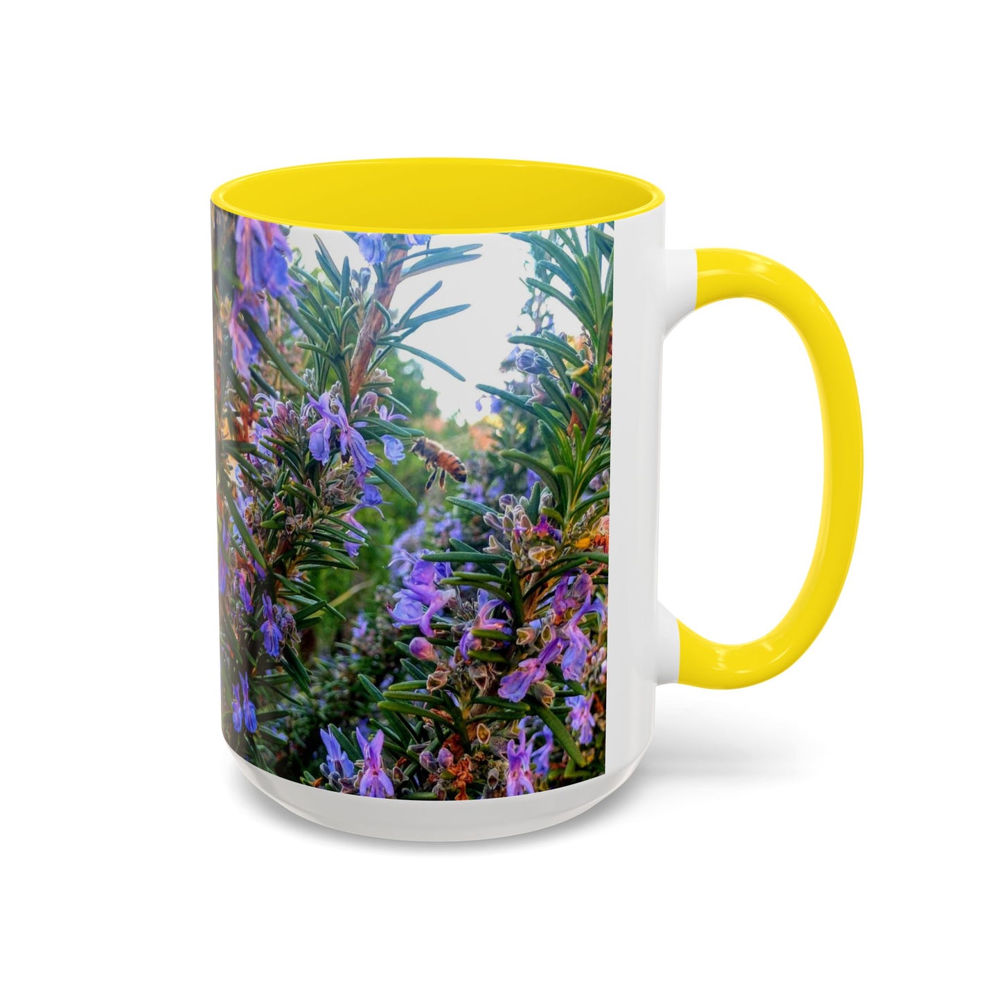 11oz/15oz Garden Themed Rosemary and Bee Pollinator Coffee Mug