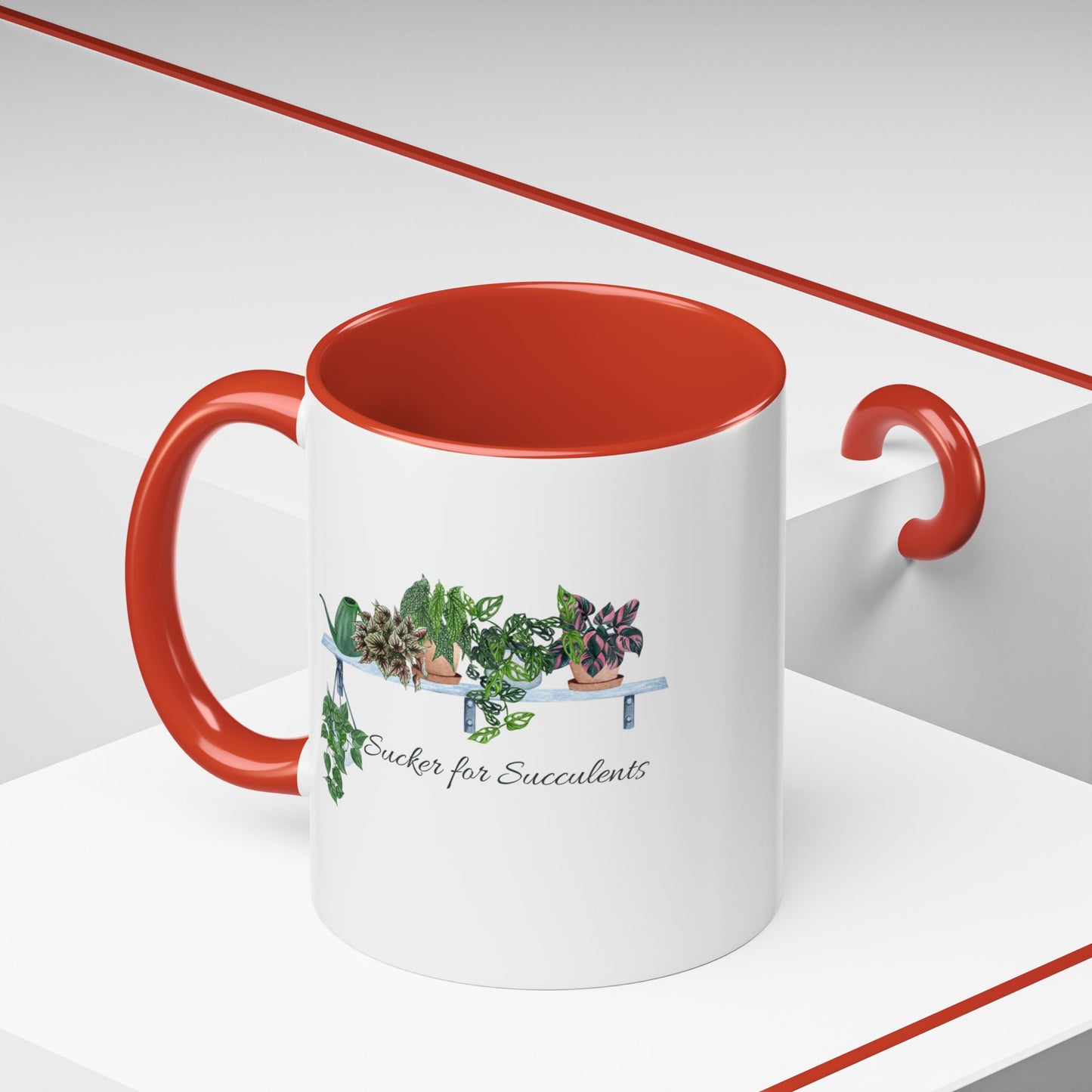11oz/15oz Garden Themed Coffee Mug Sucker for Succulents