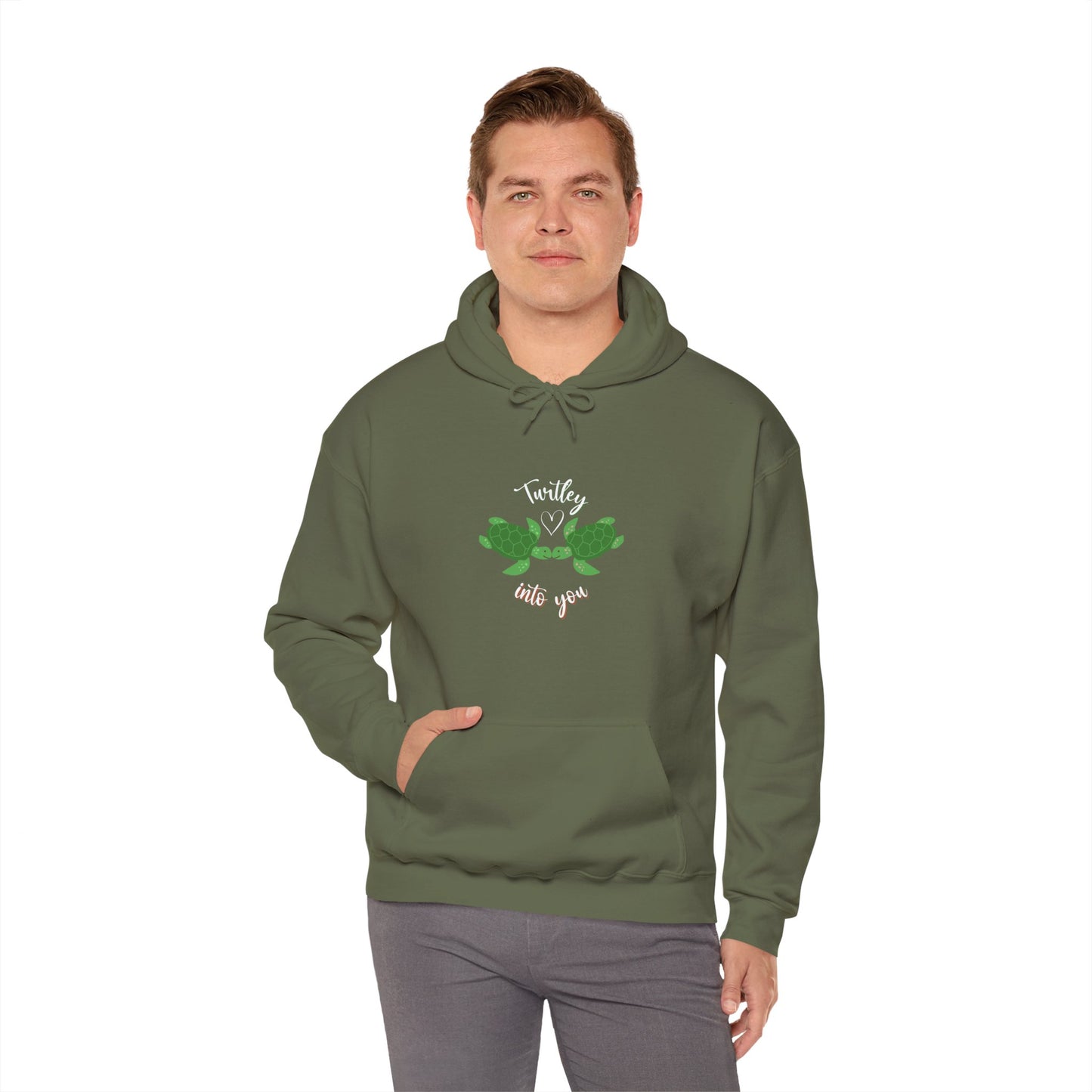Unisex Cute Turtle Lover Turtley Into You Hooded Sweatshirt