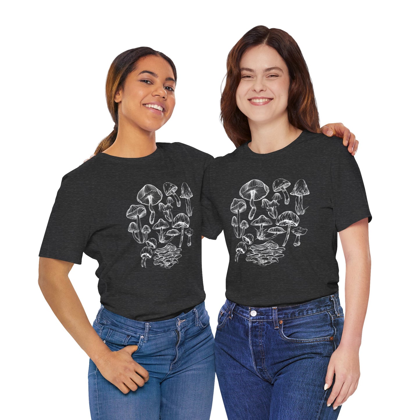 Unisex Mushroom Lover Fungi Print Toadstool T-Shirt