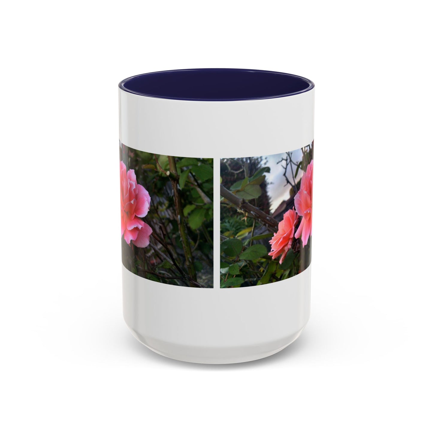 11oz/15oz Garden Themed Double Delight Rose Coffee Mug