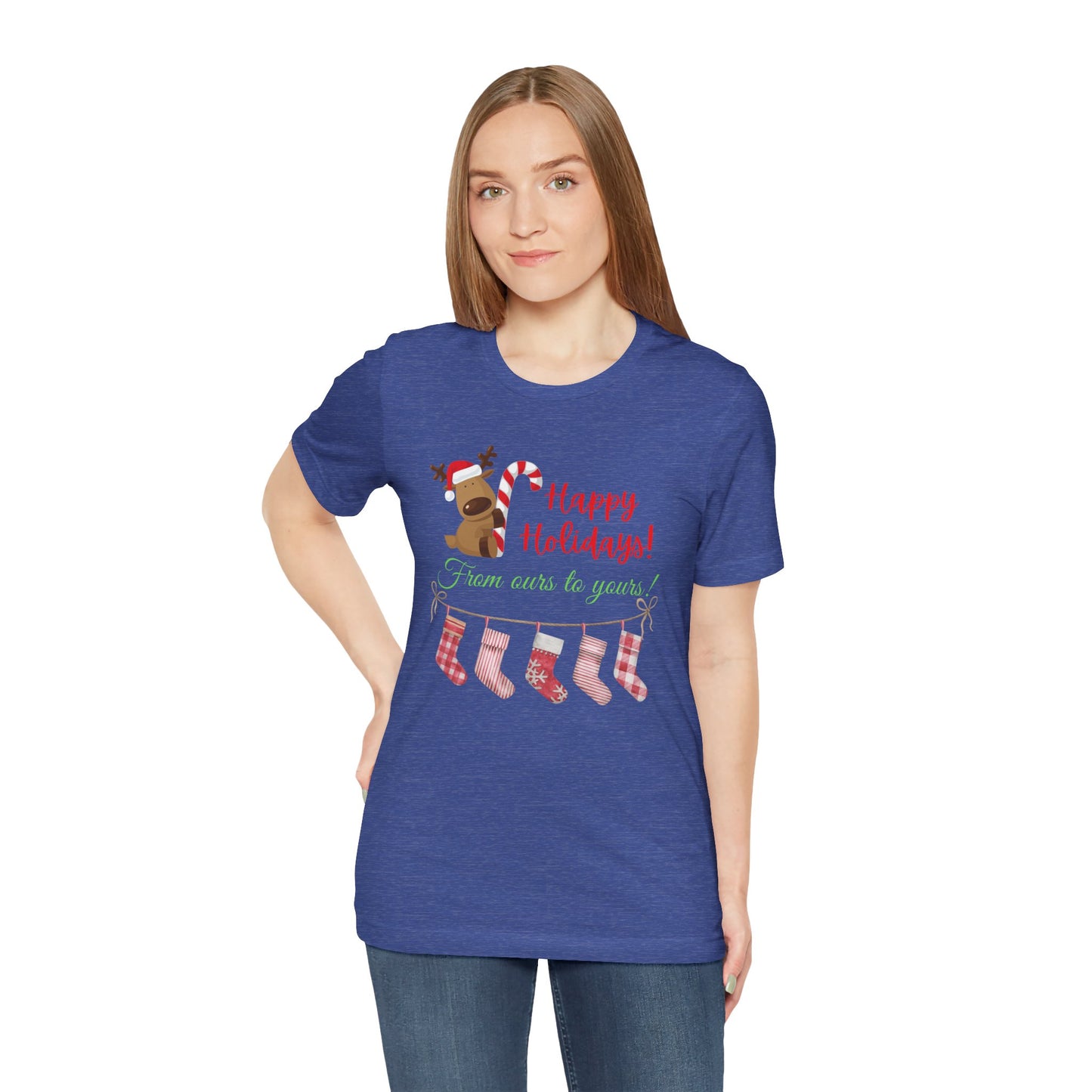 Unisex Jersey Short Sleeve Happy Holidays From Ours To Yours T-Shirt