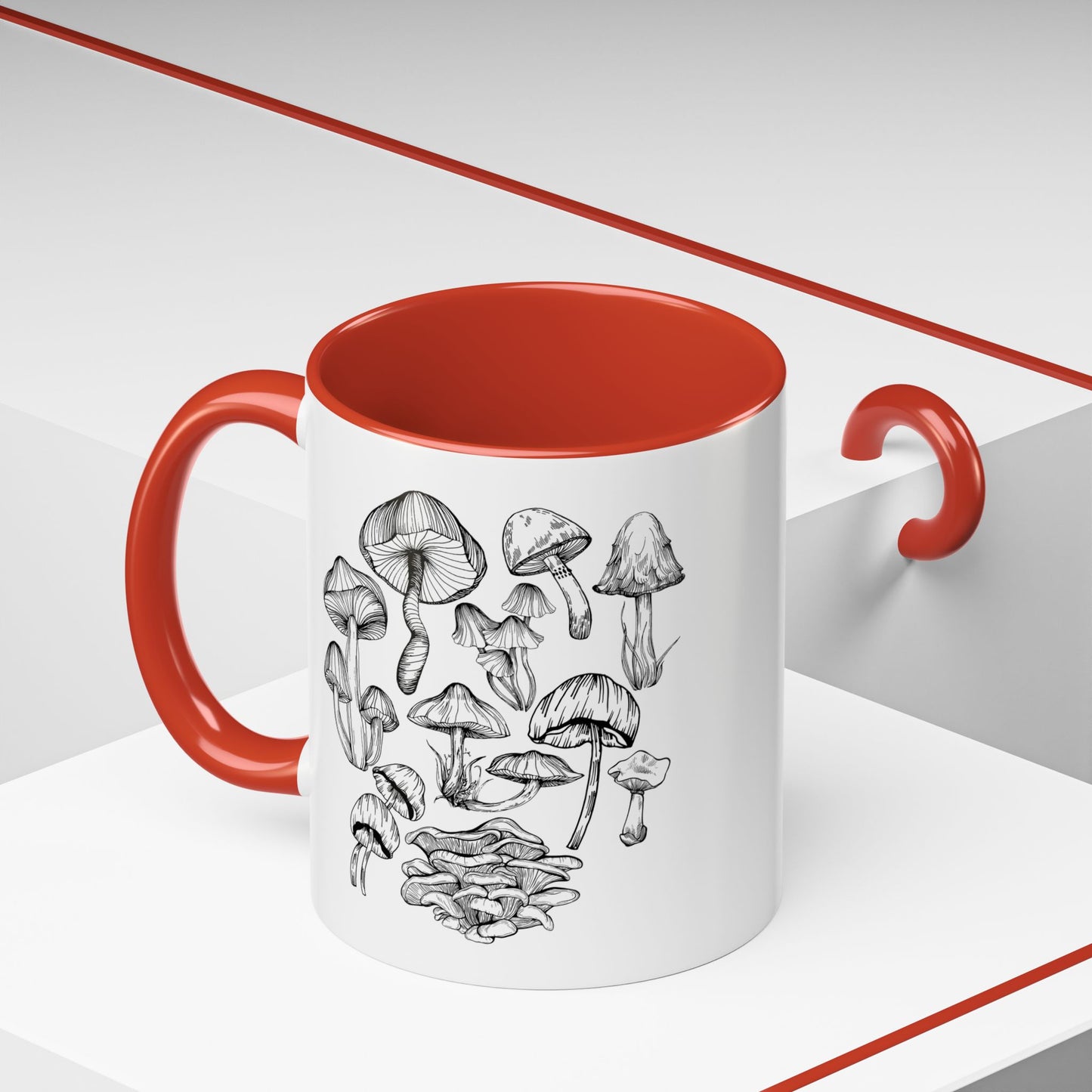 11oz/15oz Mushroom Lover Fungi Print Toadstool Coffee Mug