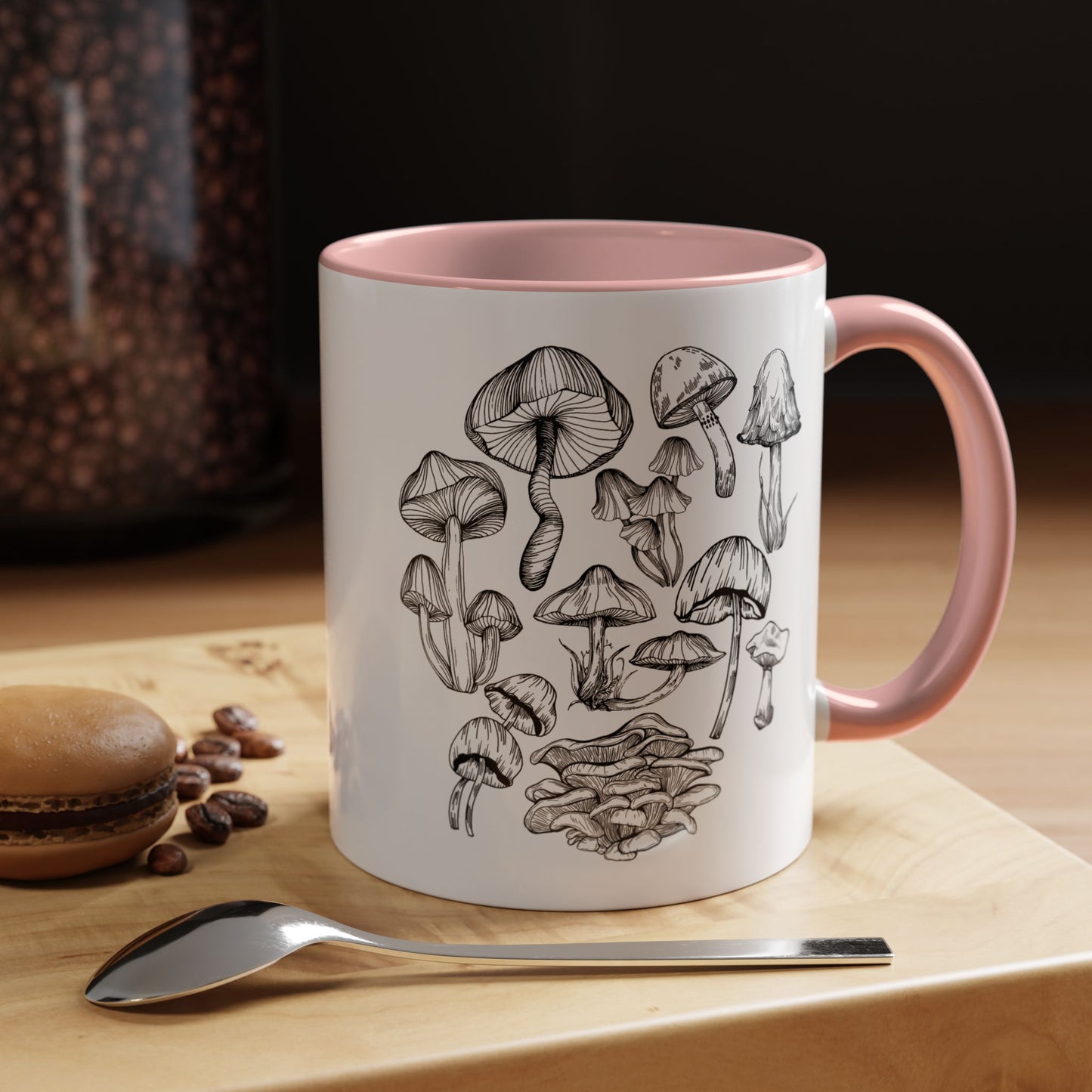 11oz/15oz Mushroom Lover Fungi Print Toadstool Coffee Mug