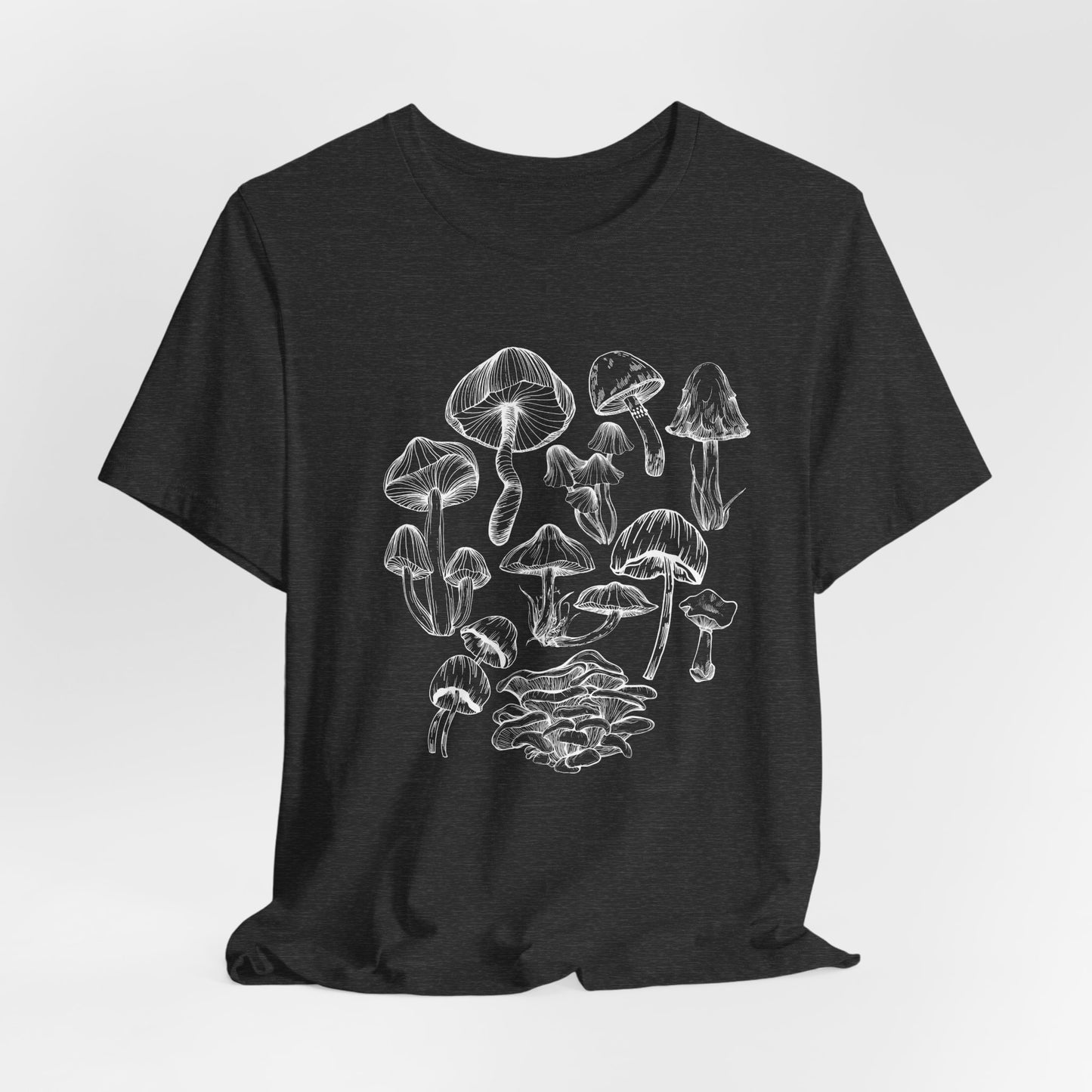 Unisex Mushroom Lover Fungi Print Toadstool T-Shirt