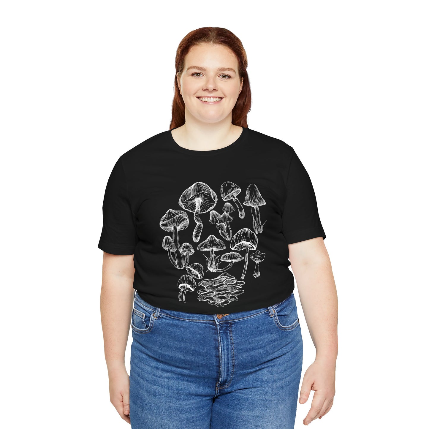 Unisex Mushroom Lover Fungi Print Toadstool T-Shirt