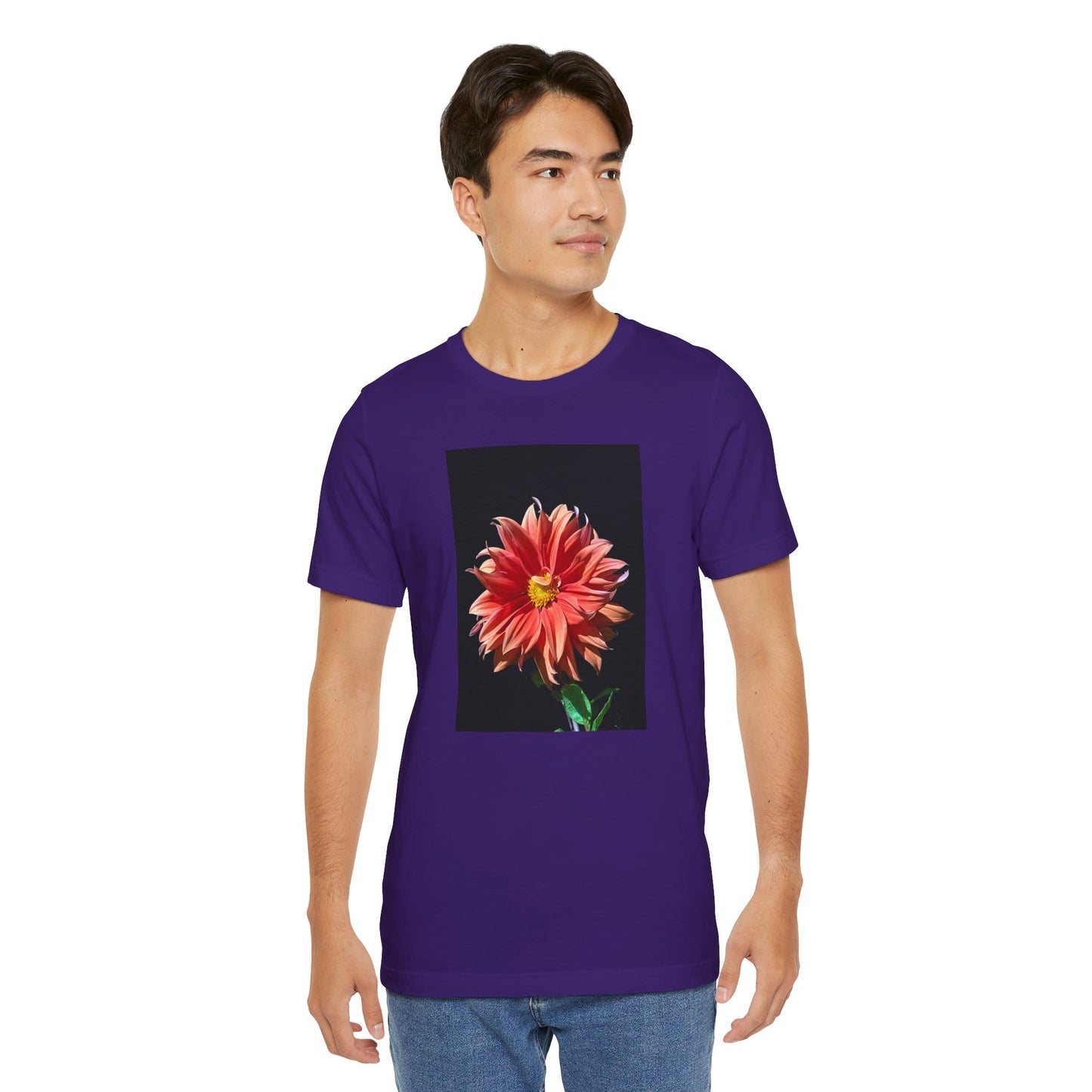 Unisex Jersey Short Sleeve Dahlia Flower T-Shirt