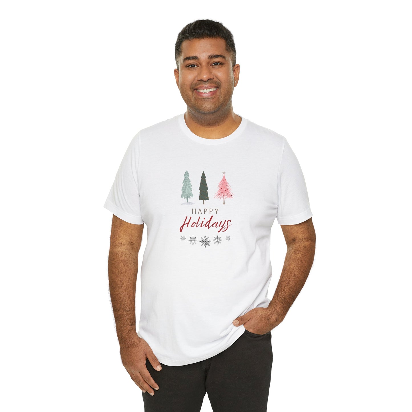 Unisex Jersey Short Sleeve Happy Holidays Seasons Greetings Fall T-Shirt