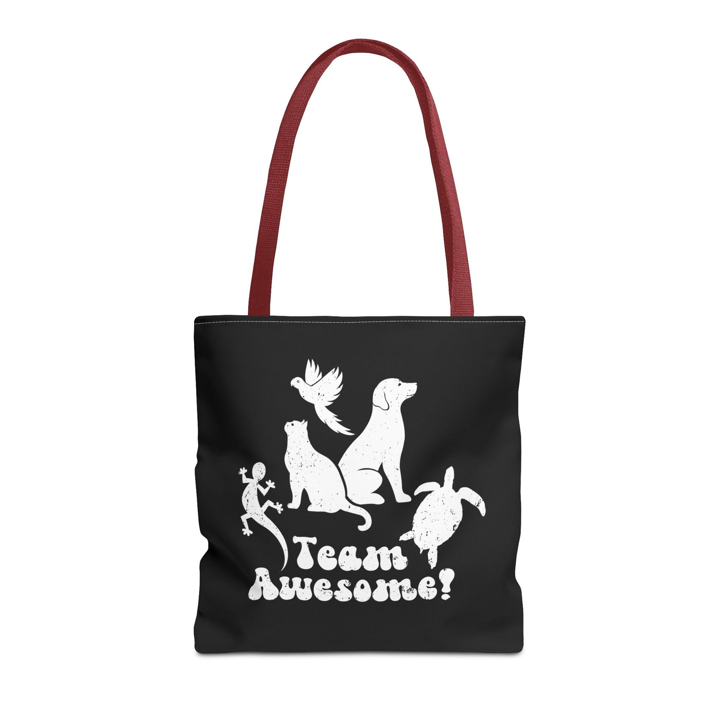 Unisex Animal Lover Lizard Cat Bird Dog Turtle Team Awesome Tote Bag