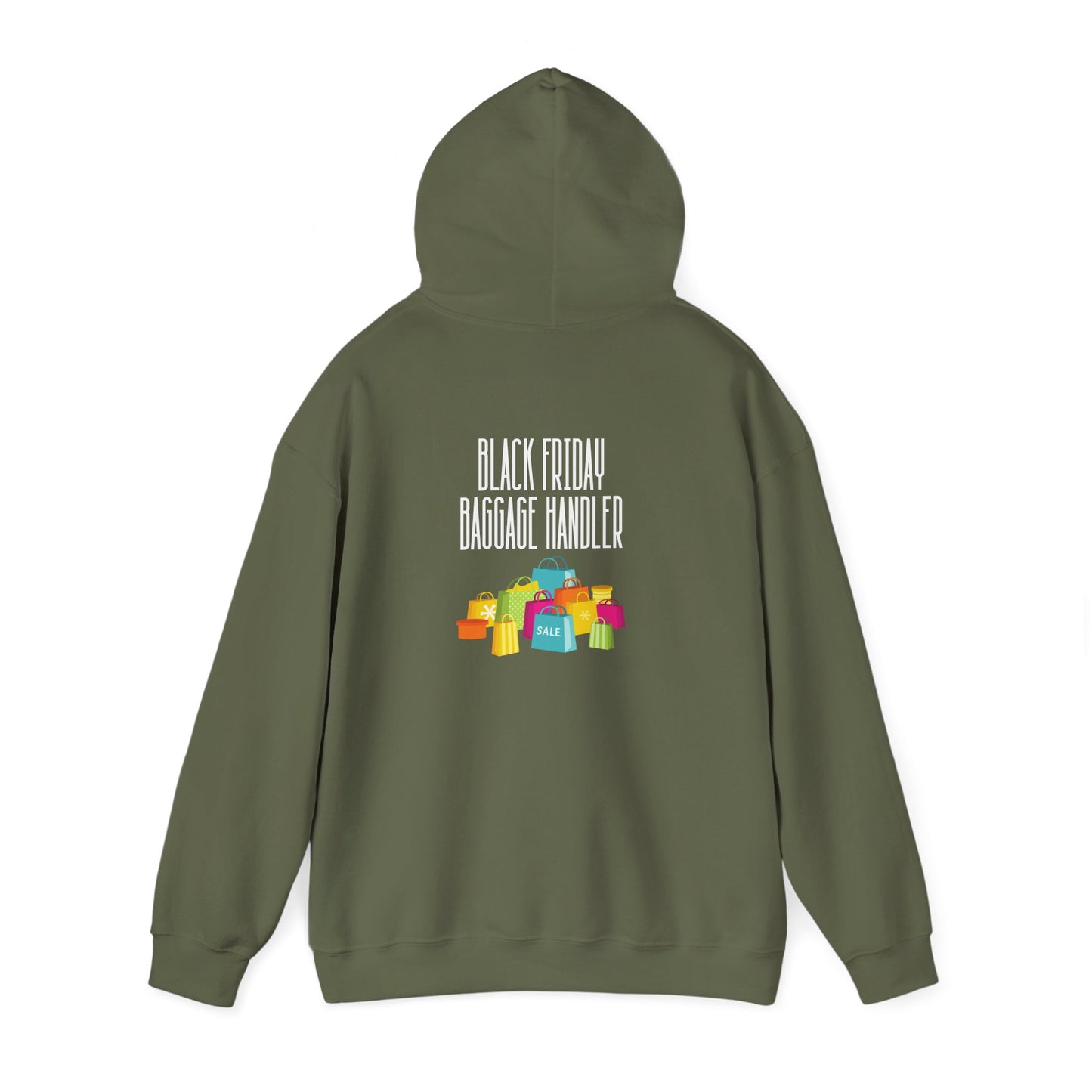 Unisex Heavy Blend™ Black Friday Christmas Sales Baggage Handler Shopping Sales Hooded Sweatshirt
