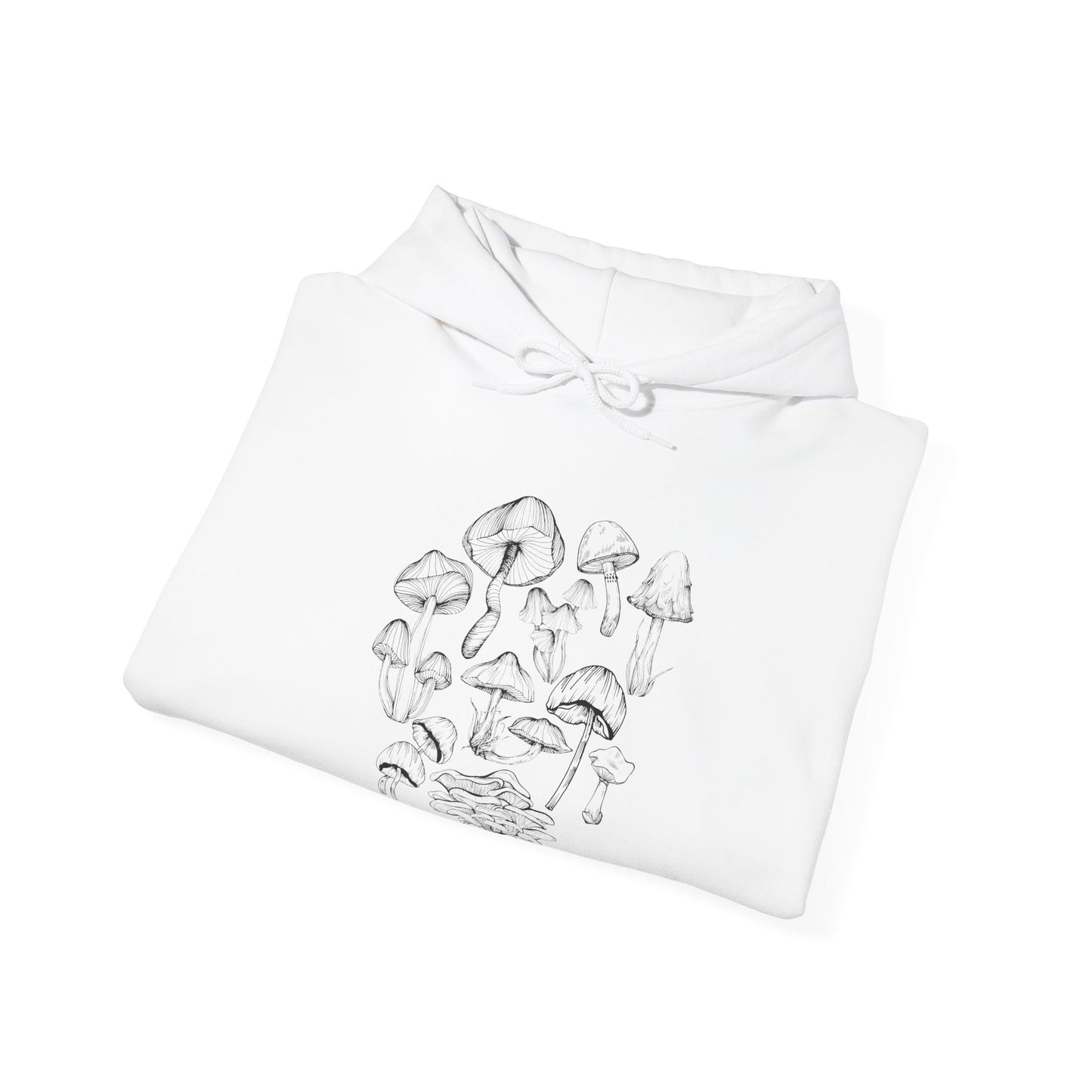 Unisex Mushroom Lover Fungi Print Toadstool Hooded Sweatshirt