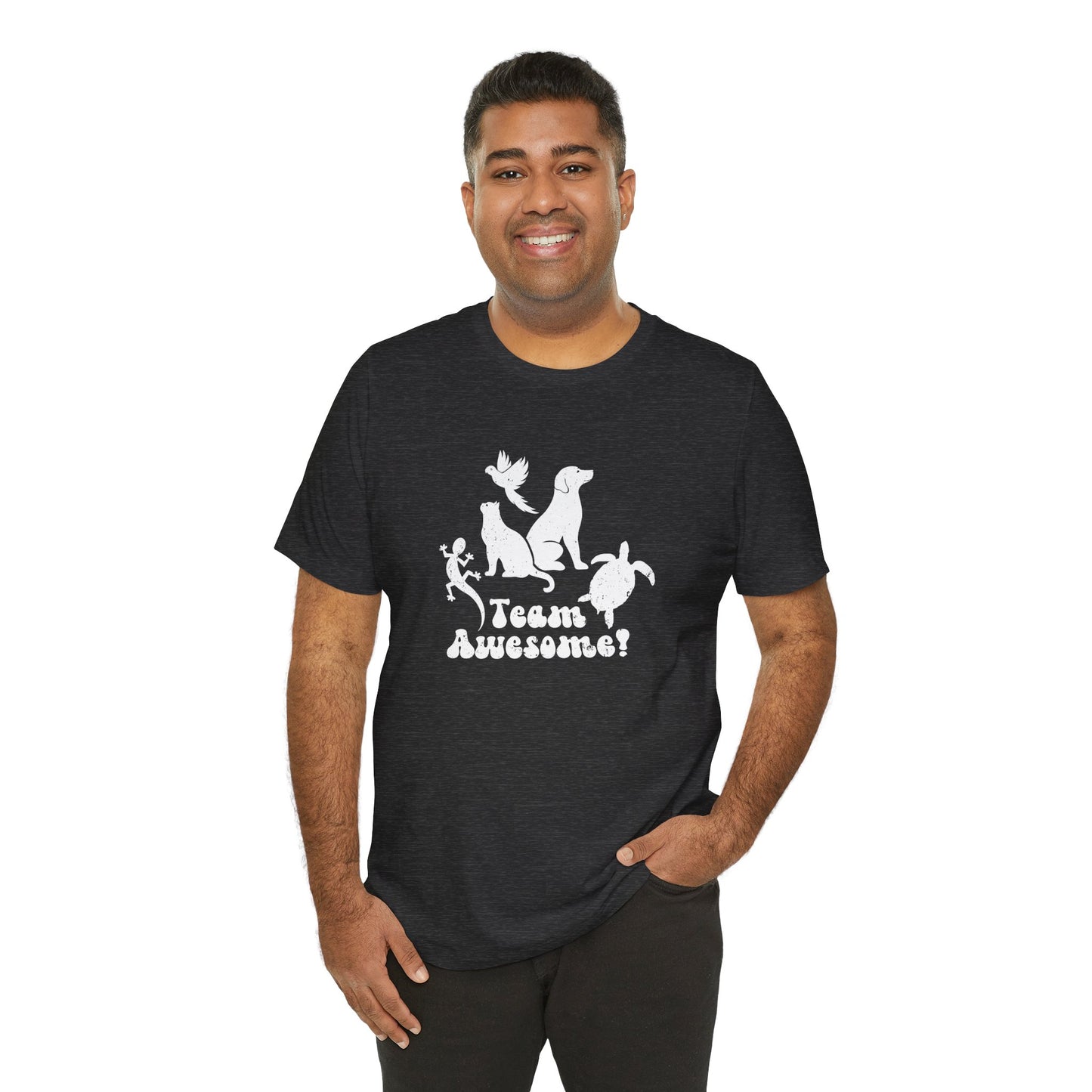 Unisex Animal Lover Lizard Cat Bird Dog Turtle Team Awesome T-Shirt
