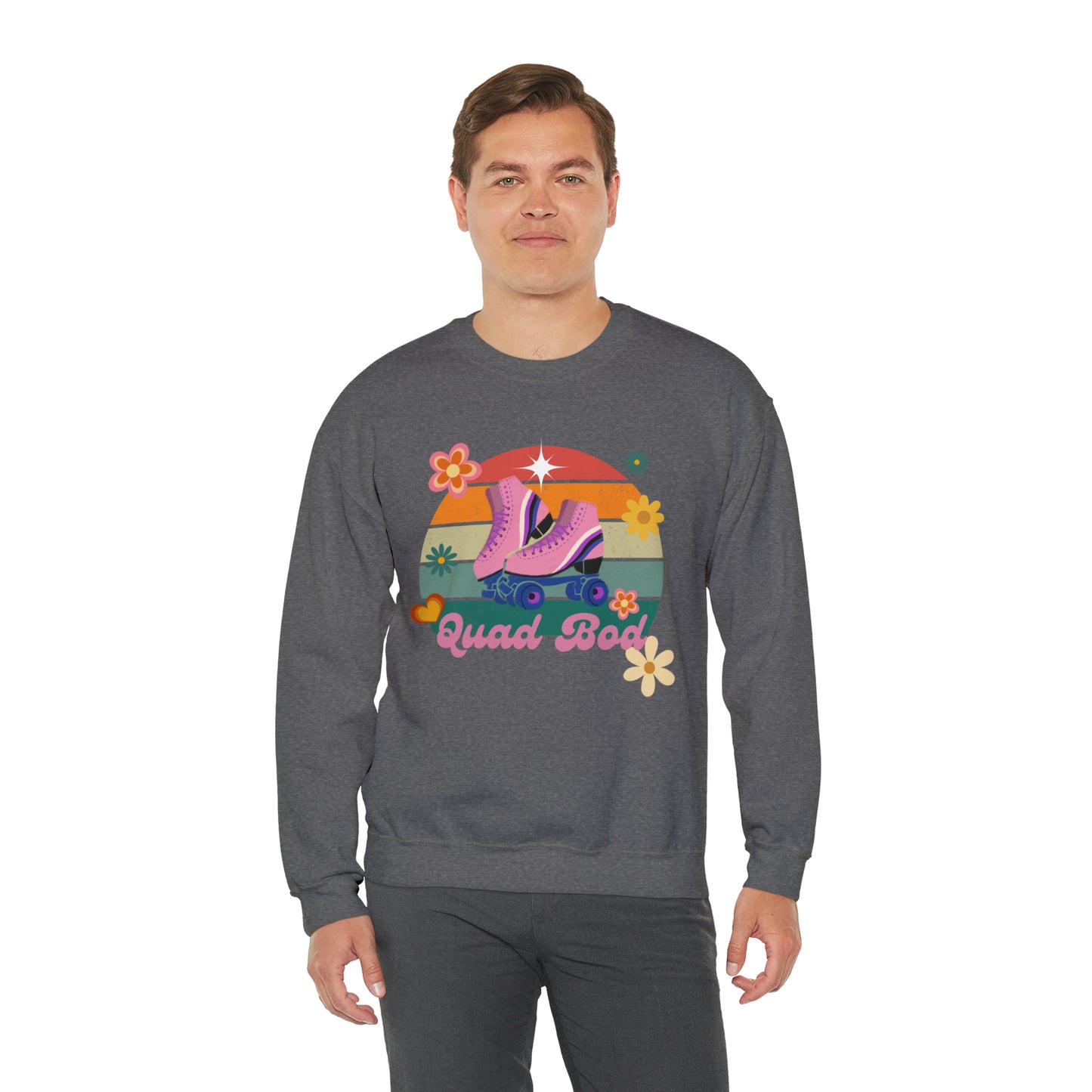 Unisex Quad Bod Retro Vibes Rollerskater Sweatshirt