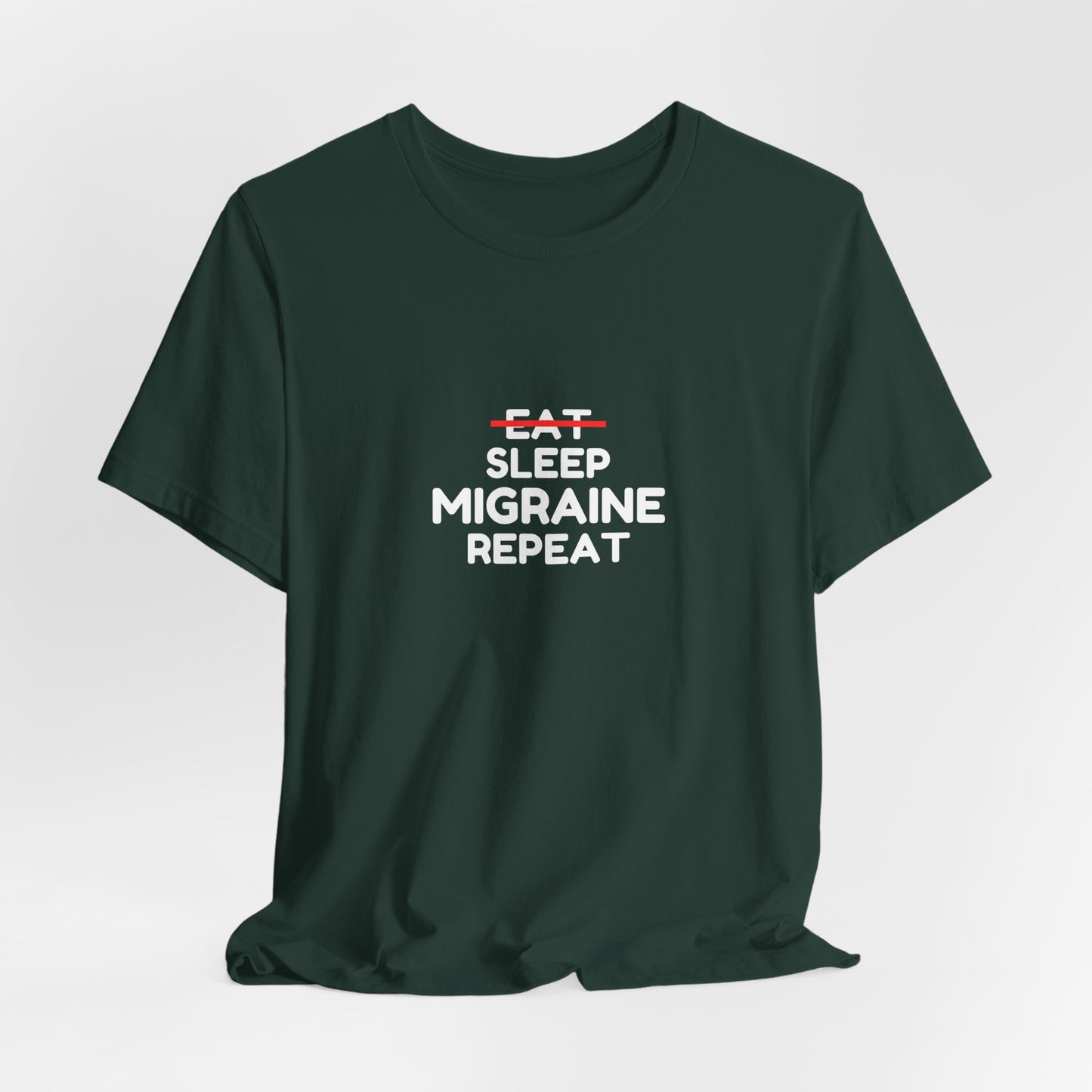 Unisex Migraine Day Invisible Illness Warrior Eat Sleep Migraine Repeat Tshirt