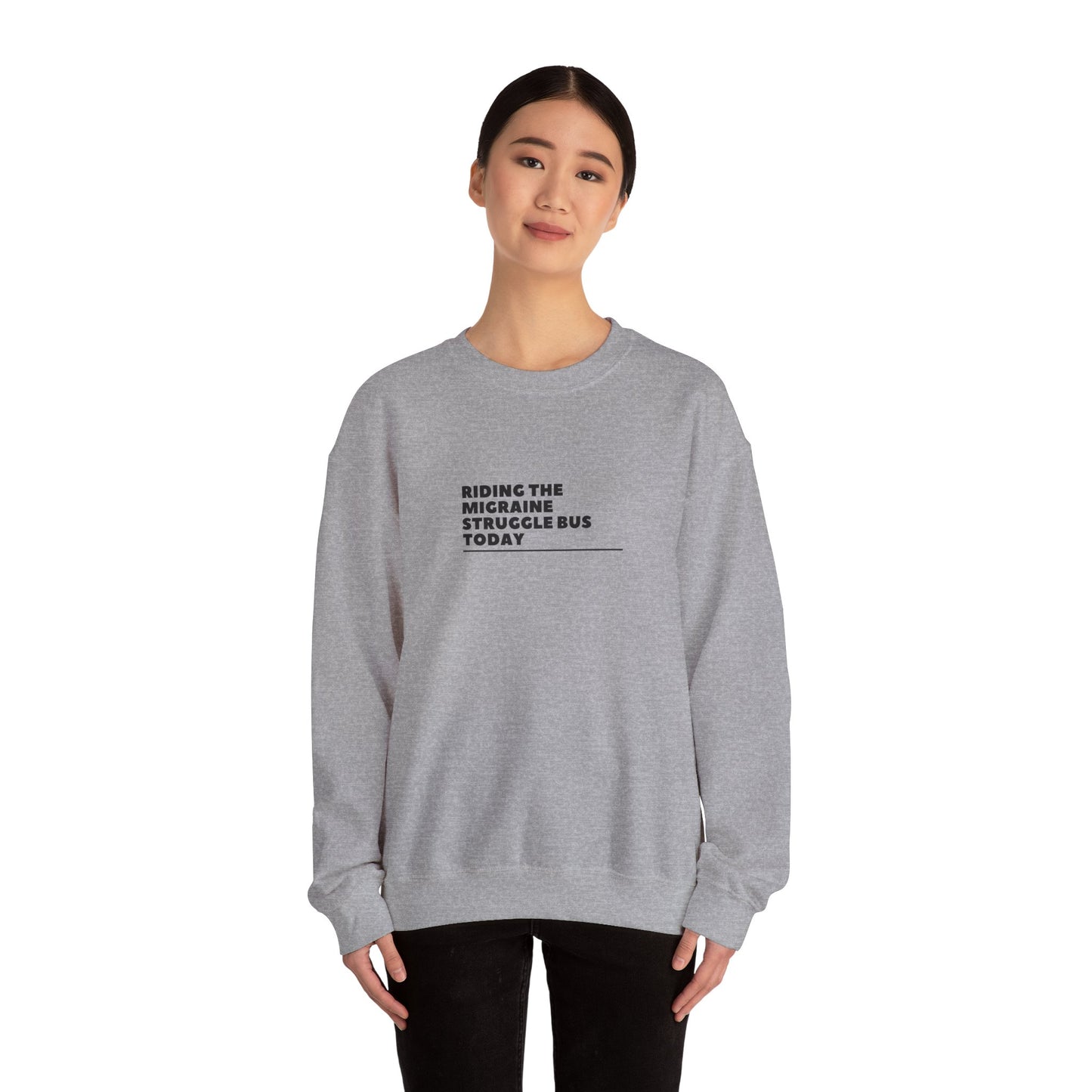 Unisex Migraine Day Invisible Illness Riding The Struggle Bus Warrior Sweatshirt
