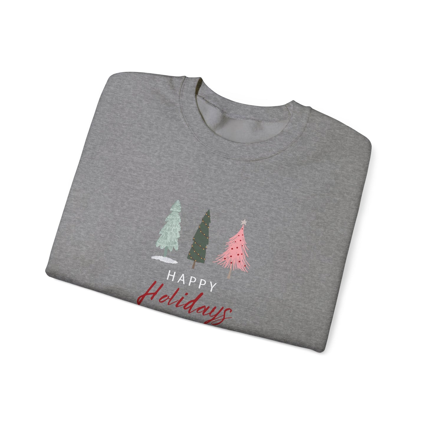 Unisex Heavy Blend Crewneck Happy Holidays Seasons Greetings Fall Sweatshirt
