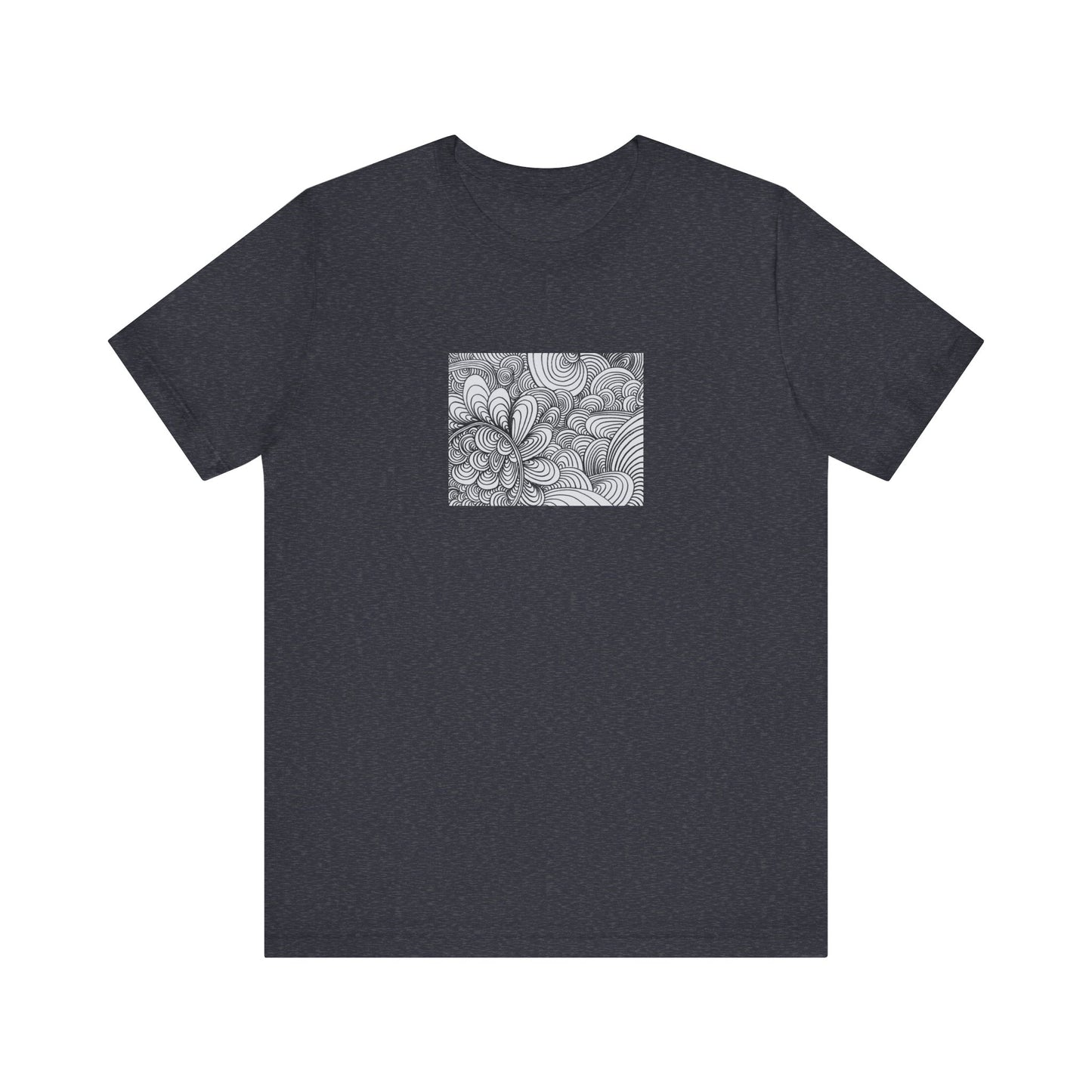 Unisex Original Healing Mesmerizing Line Art T-Shirt - Apricots Noir