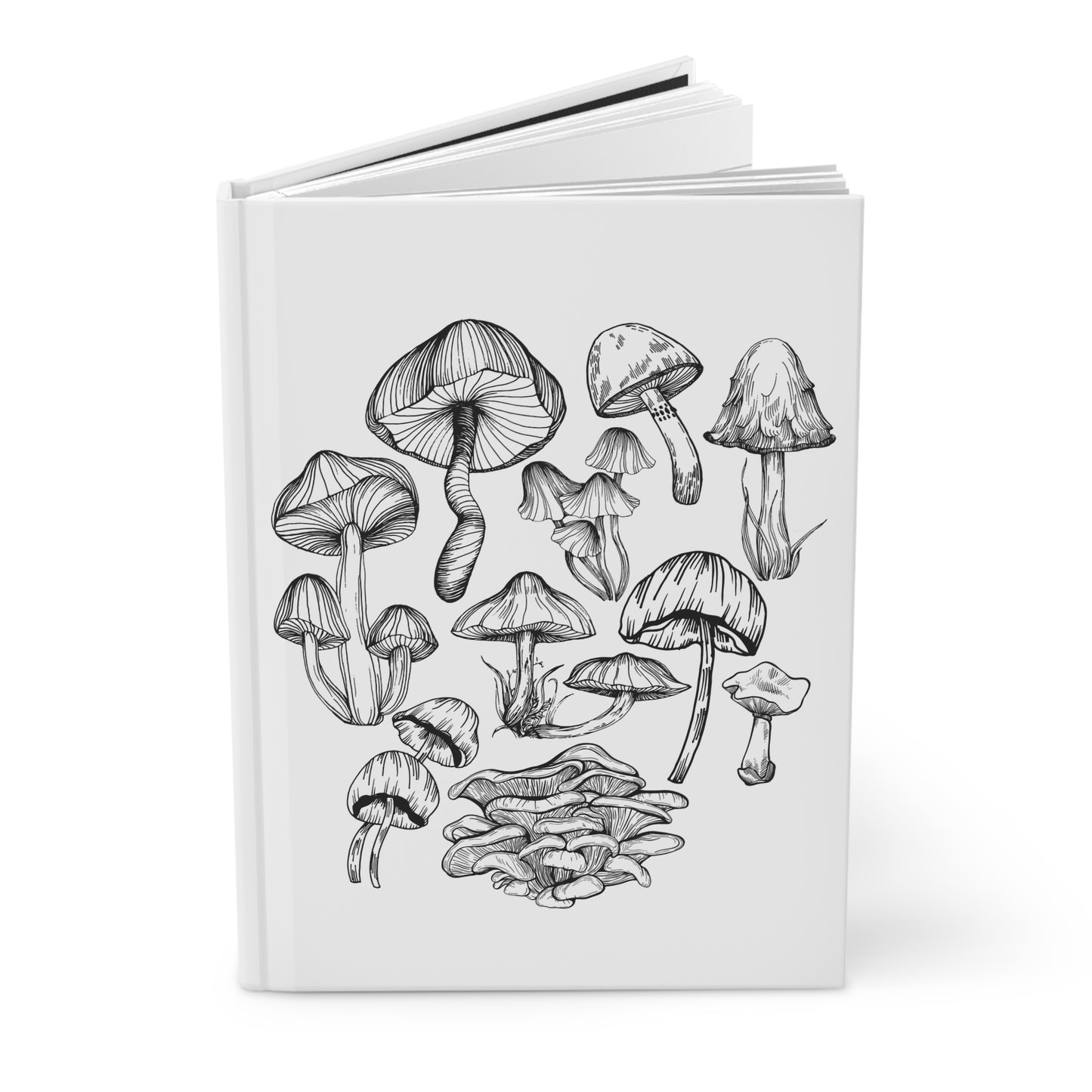 Hardcover Journal Mushroom Lover Fungi Print Toadstool Hardcover Journal