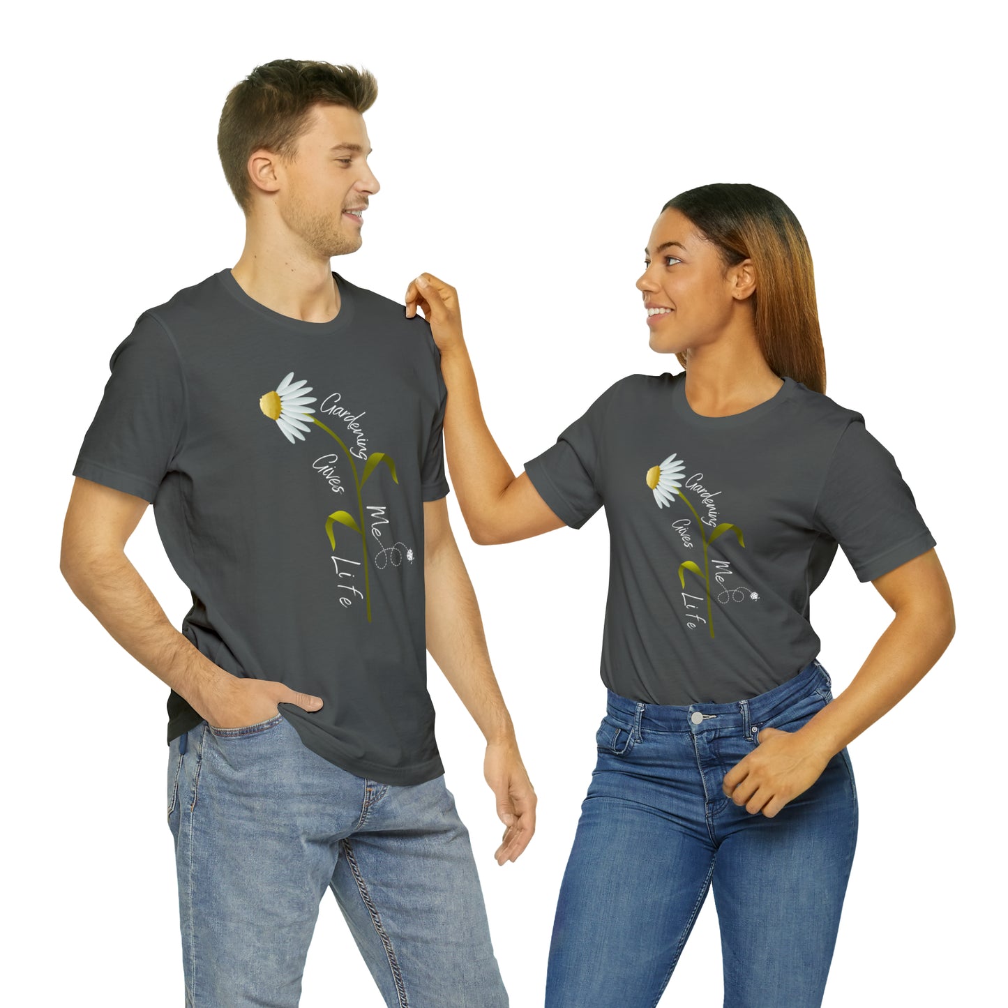 Unisex Gardening Shirt, Daisy and Ladybug Gardening Gives Me Life