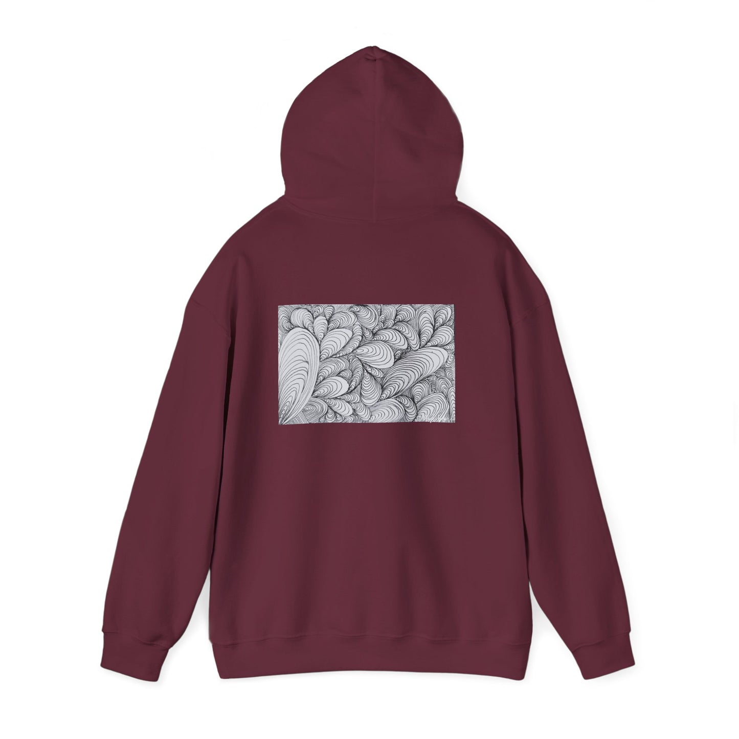 Unisex Heavy Blend™ Original Rough Artwork Midsize Print Hooded Sweatshirt