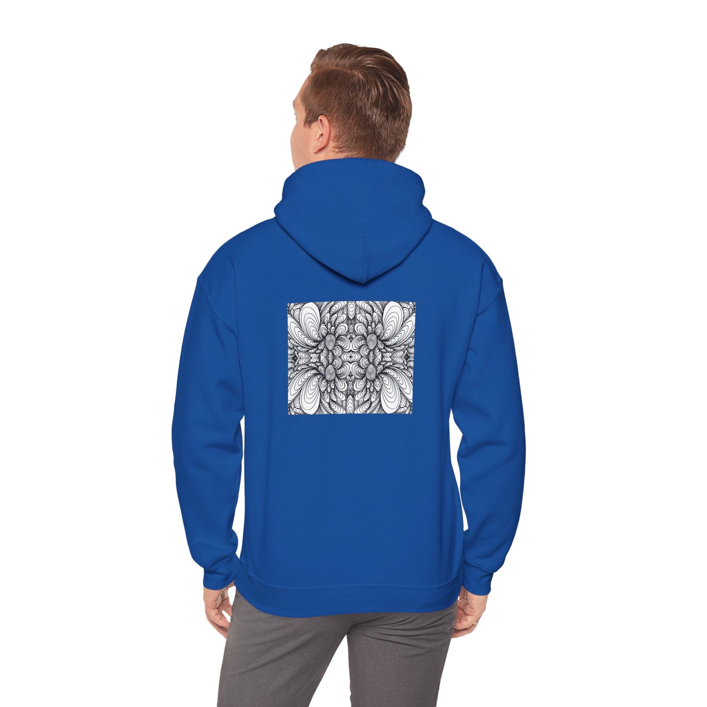 Unisex Heavy Blend™ Original Minimalist Healing Line Art Hooded Sweatshirt - Blooms