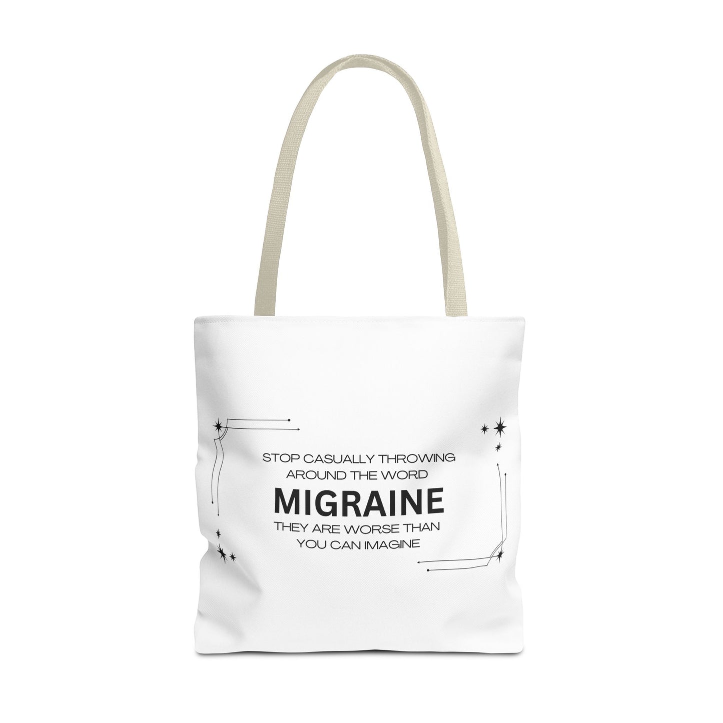 Unisex Migraine Day Invisible Illness Warrior Tote Bag