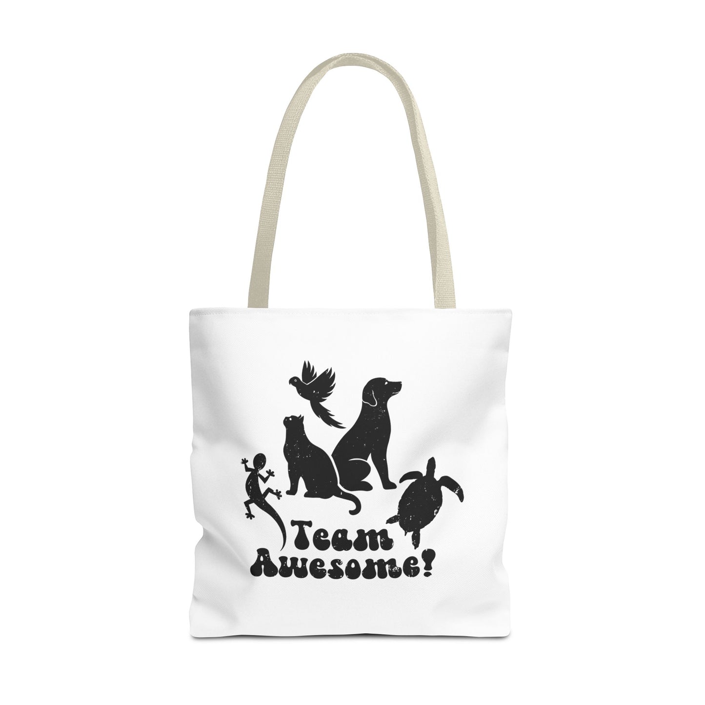 Unisex Animal Lover Lizard Cat Bird Dog Turtle Team Awesome Tote Bag