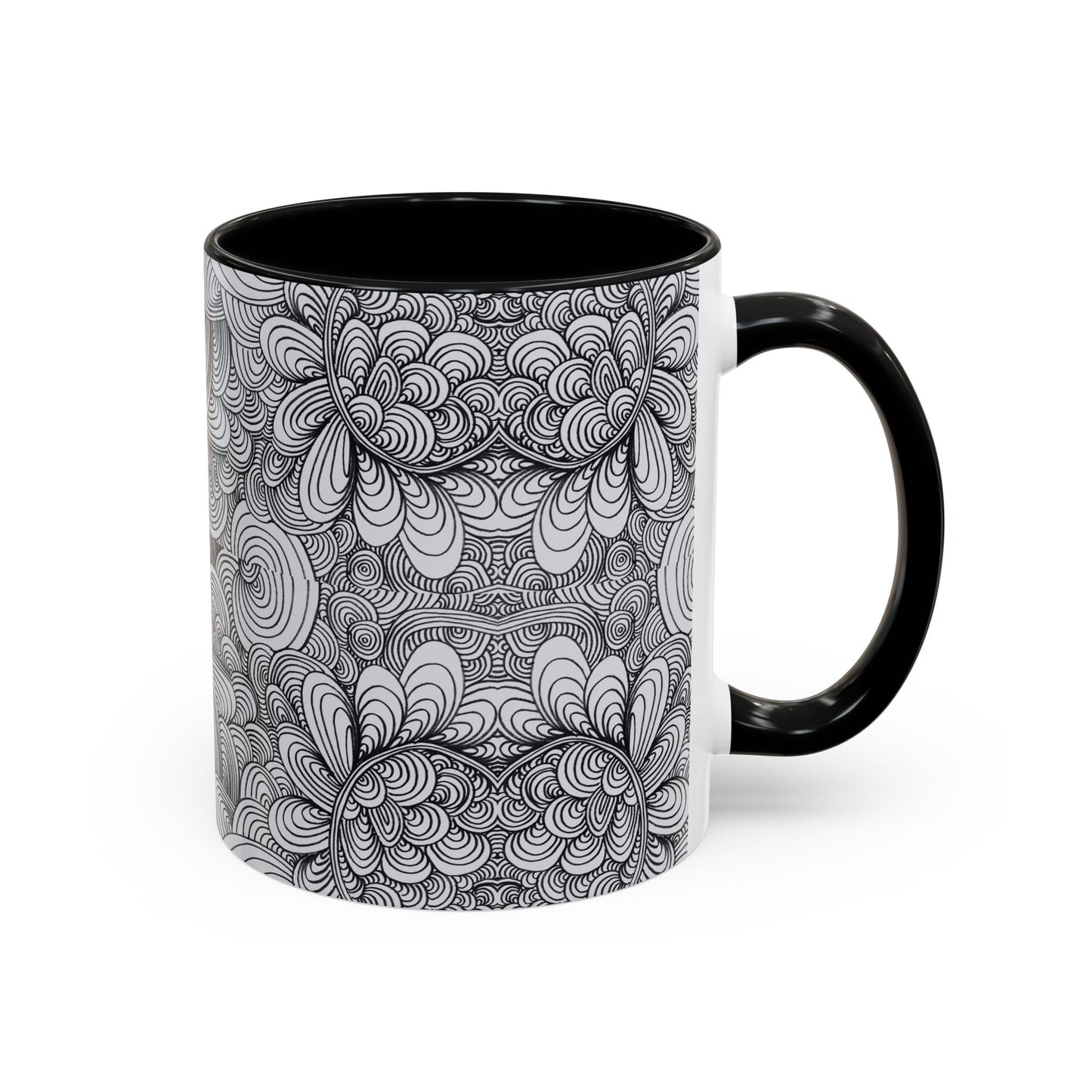 11oz/15oz Original Line Art Coffee Mug - Apricots Noir Mirage