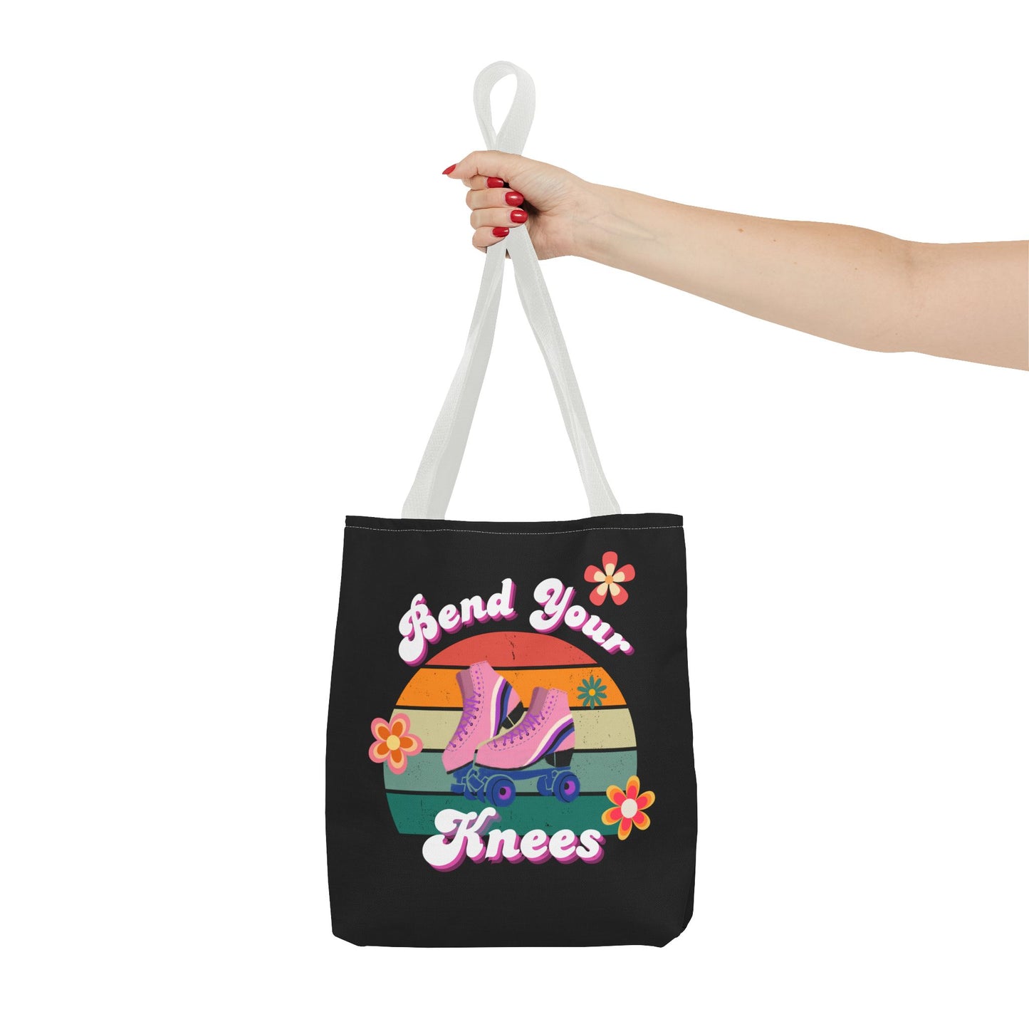 Unisex Retro Vibes Bend Your Knees Skate Day Tote Bag