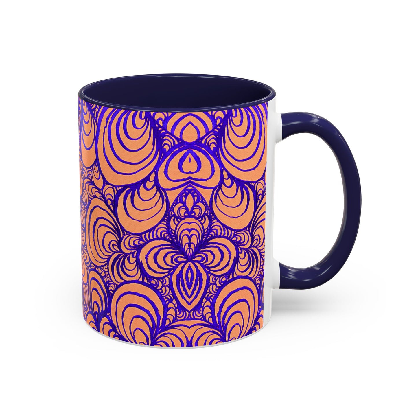 11oz Original Line Art Coffee Mug - Puzzle Panels 1 Color Pop