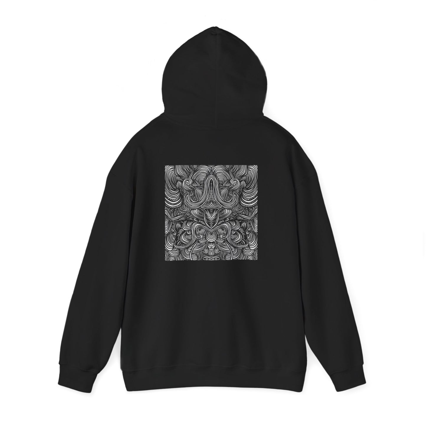 Unisex Heavy Blend™ Original Minimalist Line Art Full Size Hooded Sweatshirt - Liquid