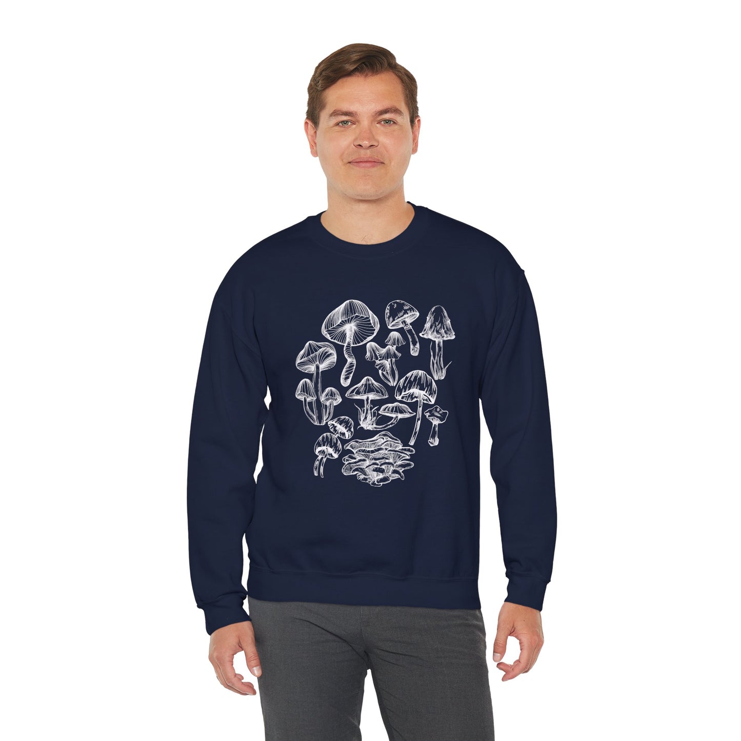 Unisex Mushroom Lover Fungi Print Toadstool Sweatshirt